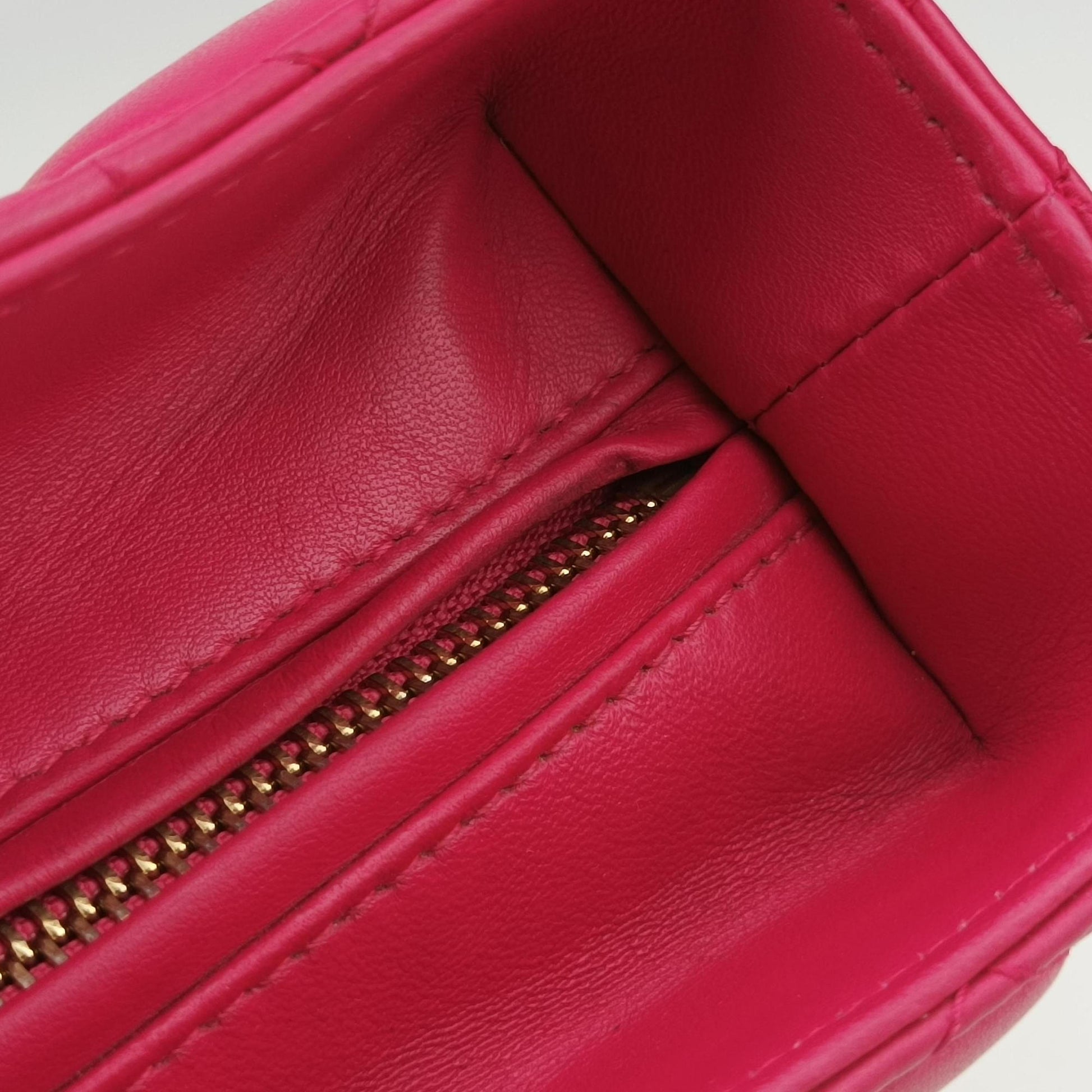 Lady Dior Rose lambskin 18-MA-0173レディディオール ローズ レッド ラムスキン 18-MA-0173