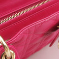 Lady Dior Rose lambskin 18-MA-0173レディディオール ローズ レッド ラムスキン 18-MA-0173