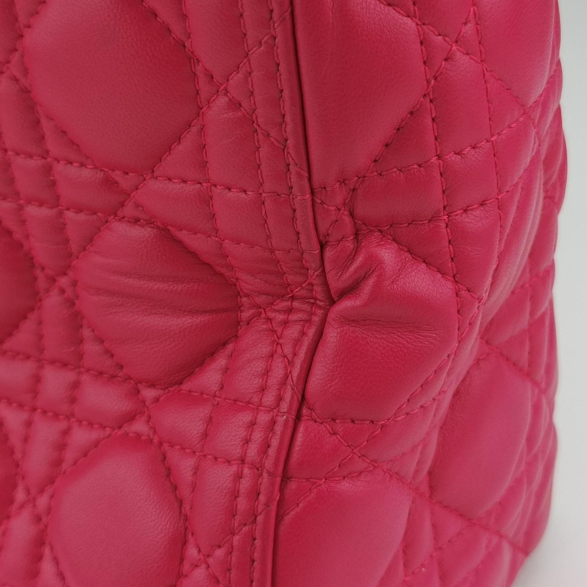 Lady Dior Rose lambskin 18-MA-0173レディディオール ローズ レッド ラムスキン 18-MA-0173