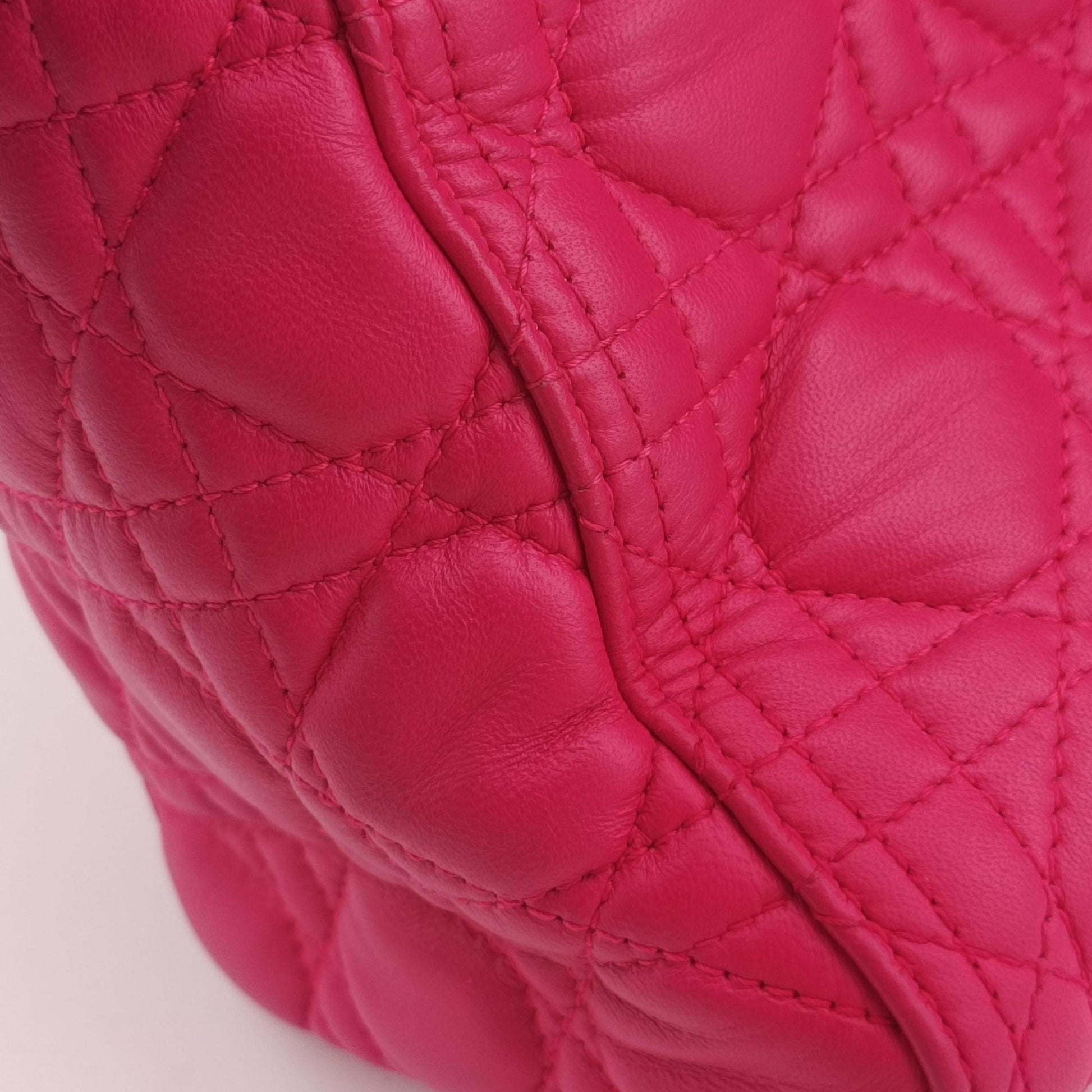 Lady Dior Rose lambskin 18-MA-0173レディディオール ローズ レッド ラムスキン 18-MA-0173