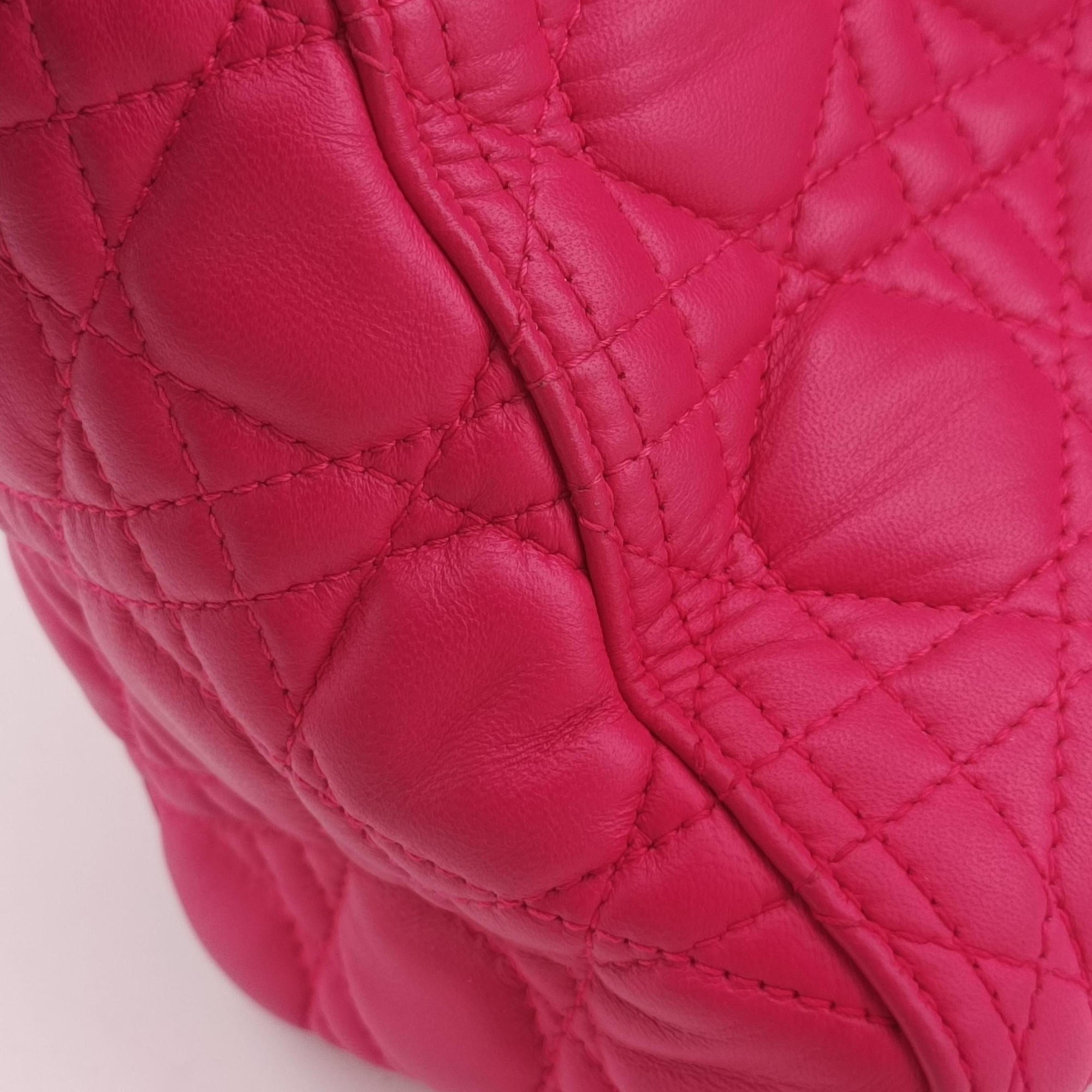 Lady Dior Rose lambskin 18-MA-0173レディディオール ローズ レッド ラムスキン 18-MA-0173