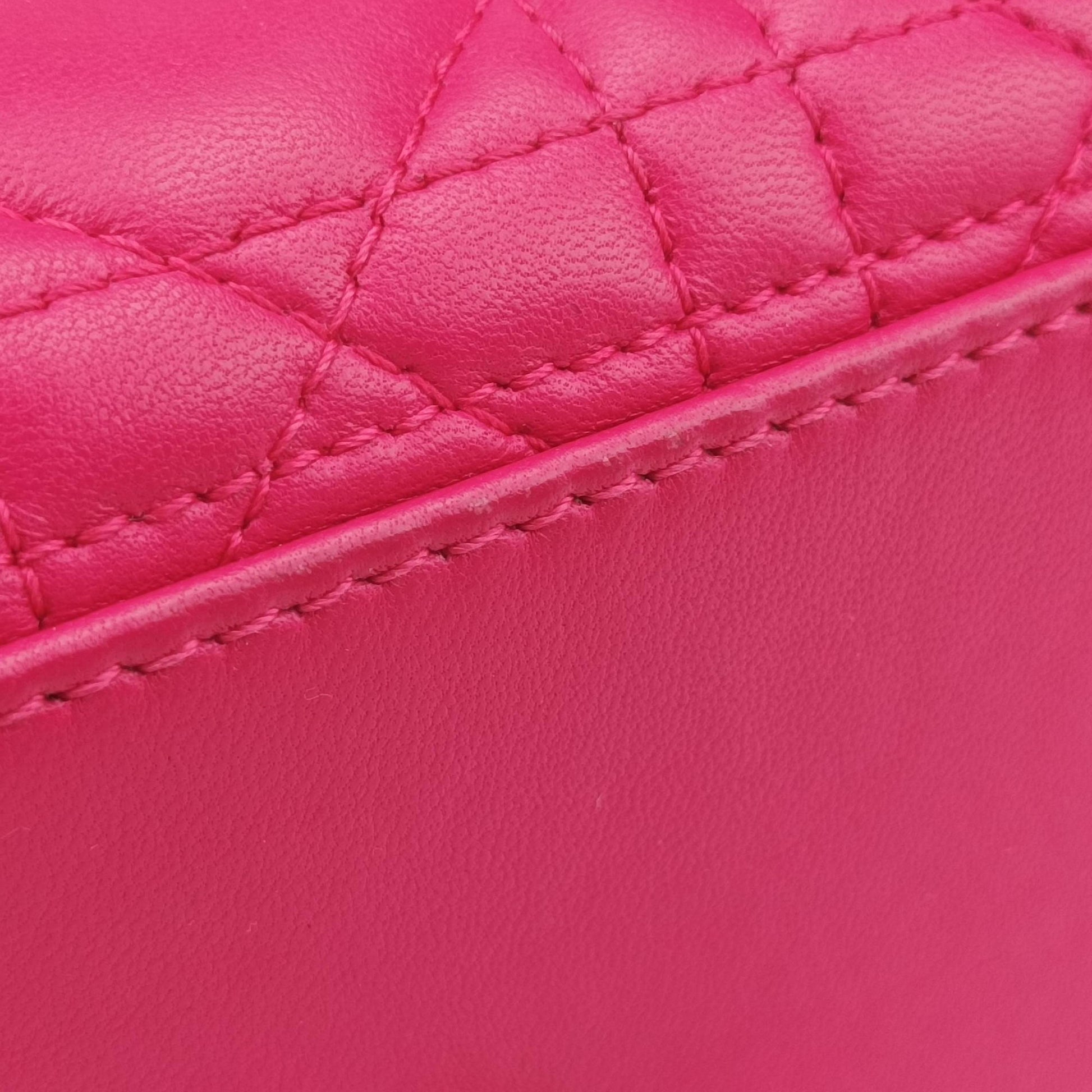 Lady Dior Rose lambskin 18-MA-0173レディディオール ローズ レッド ラムスキン 18-MA-0173