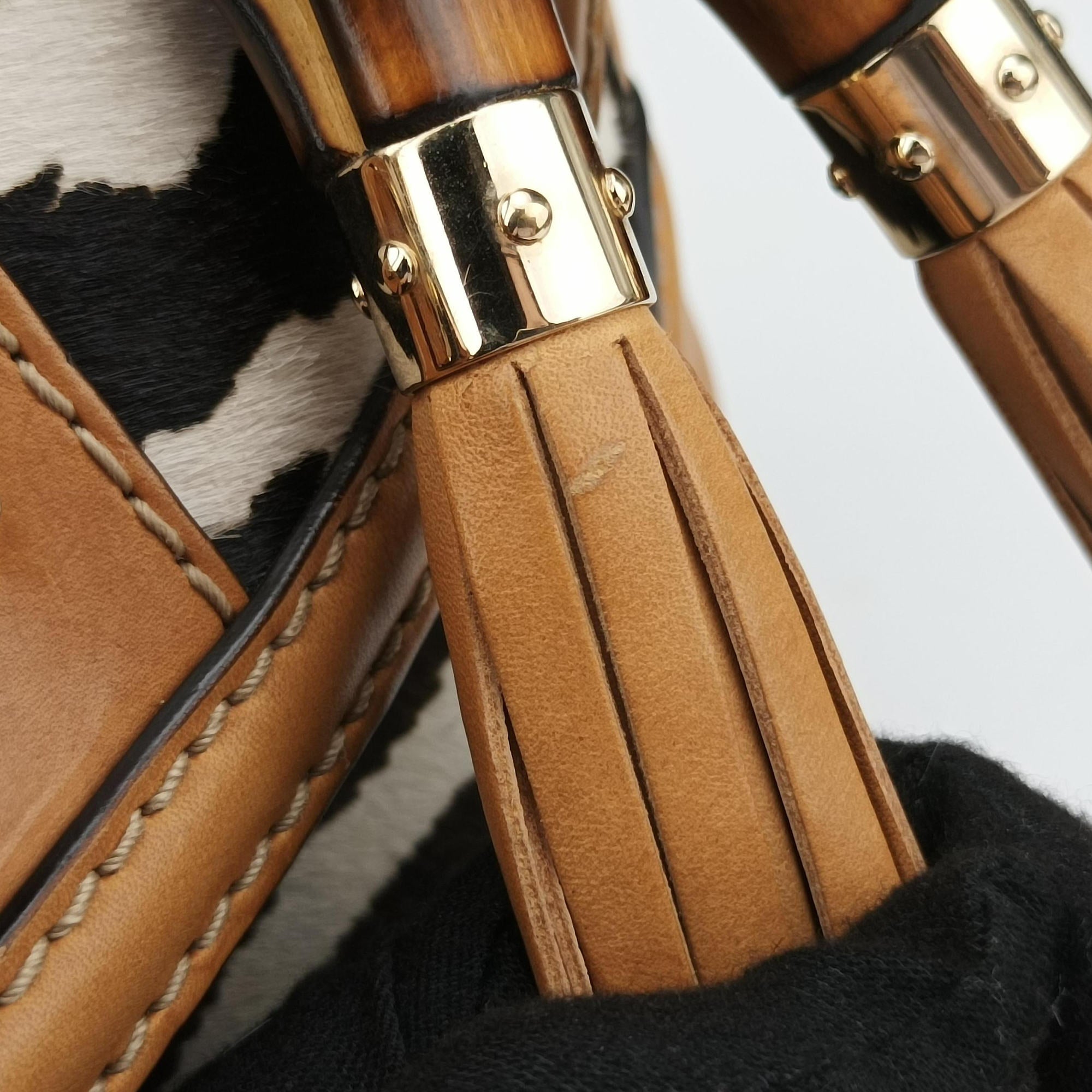 New Bamboo Multicolour ponyhair×leather 254884 I011180008ニューバンブー マルチカラー ハラコ×レザー 254884 I011180008