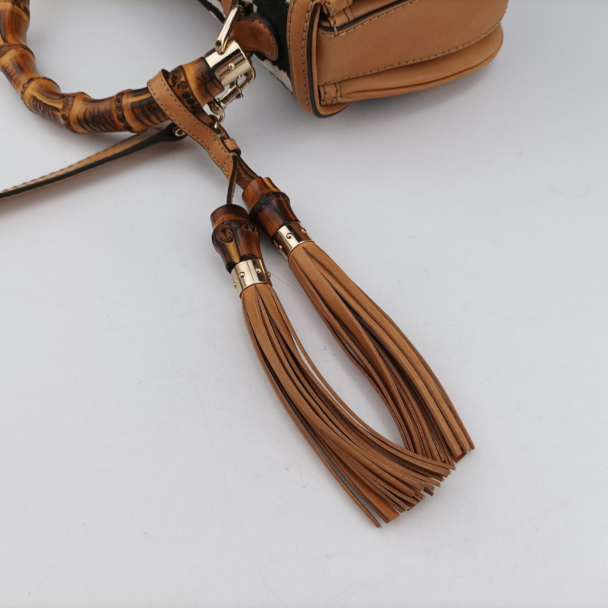 New Bamboo Multicolour ponyhair×leather 254884 I011180008ニューバンブー マルチカラー ハラコ×レザー 254884 I011180008