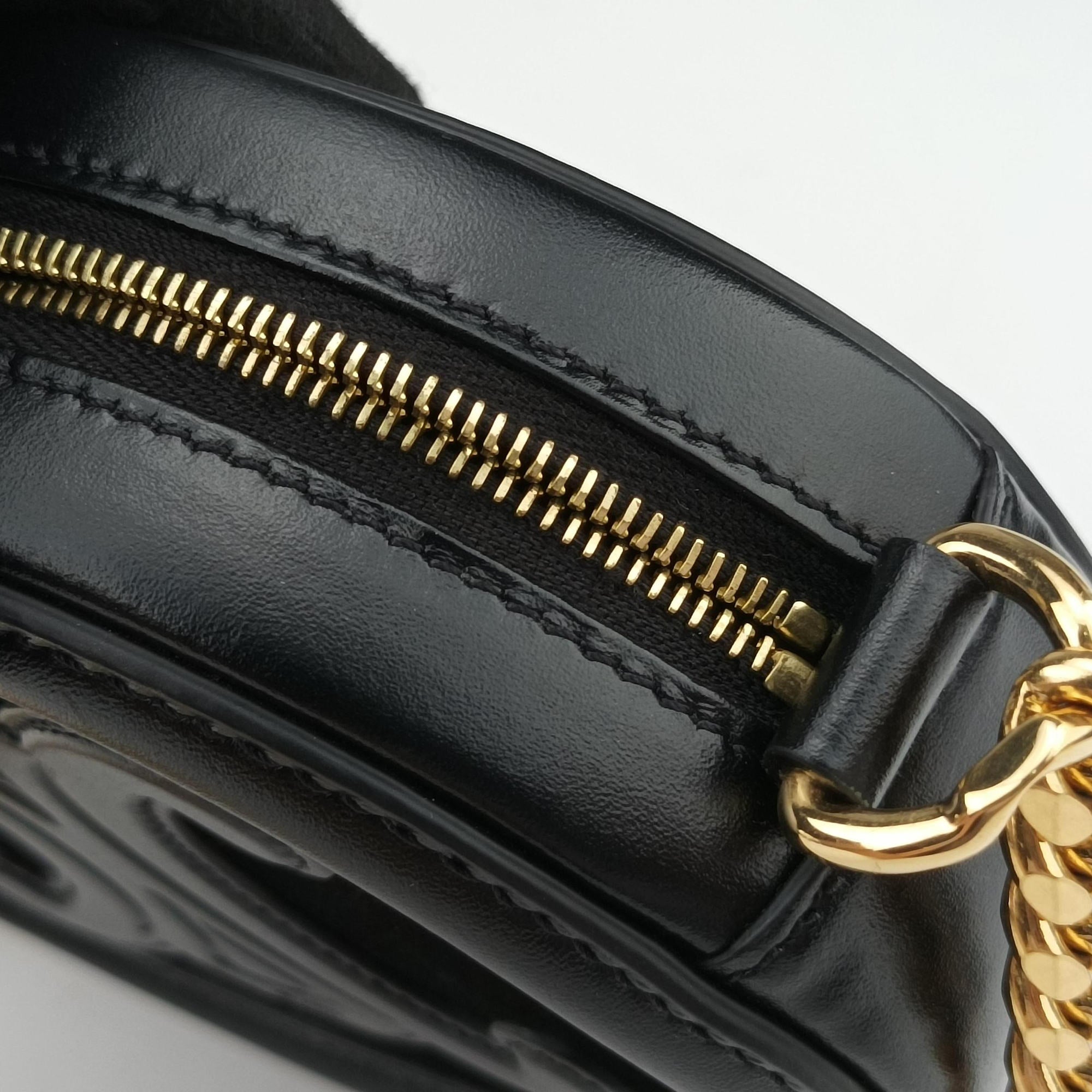 Oval Purse Cuir Triomphe Black Leather x velour S-BB-3271オーバルパース キュイル トリオンフ ブラック レザーxベロア S-BB-3271