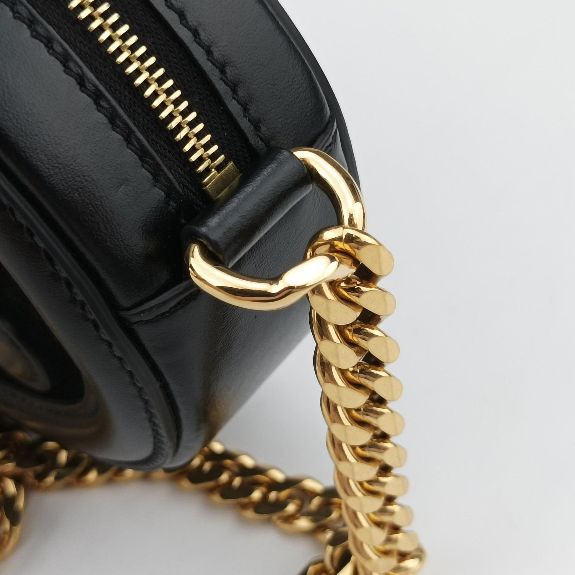 Oval Purse Cuir Triomphe Black Leather x velour S-BB-3271オーバルパース キュイル トリオンフ ブラック レザーxベロア S-BB-3271