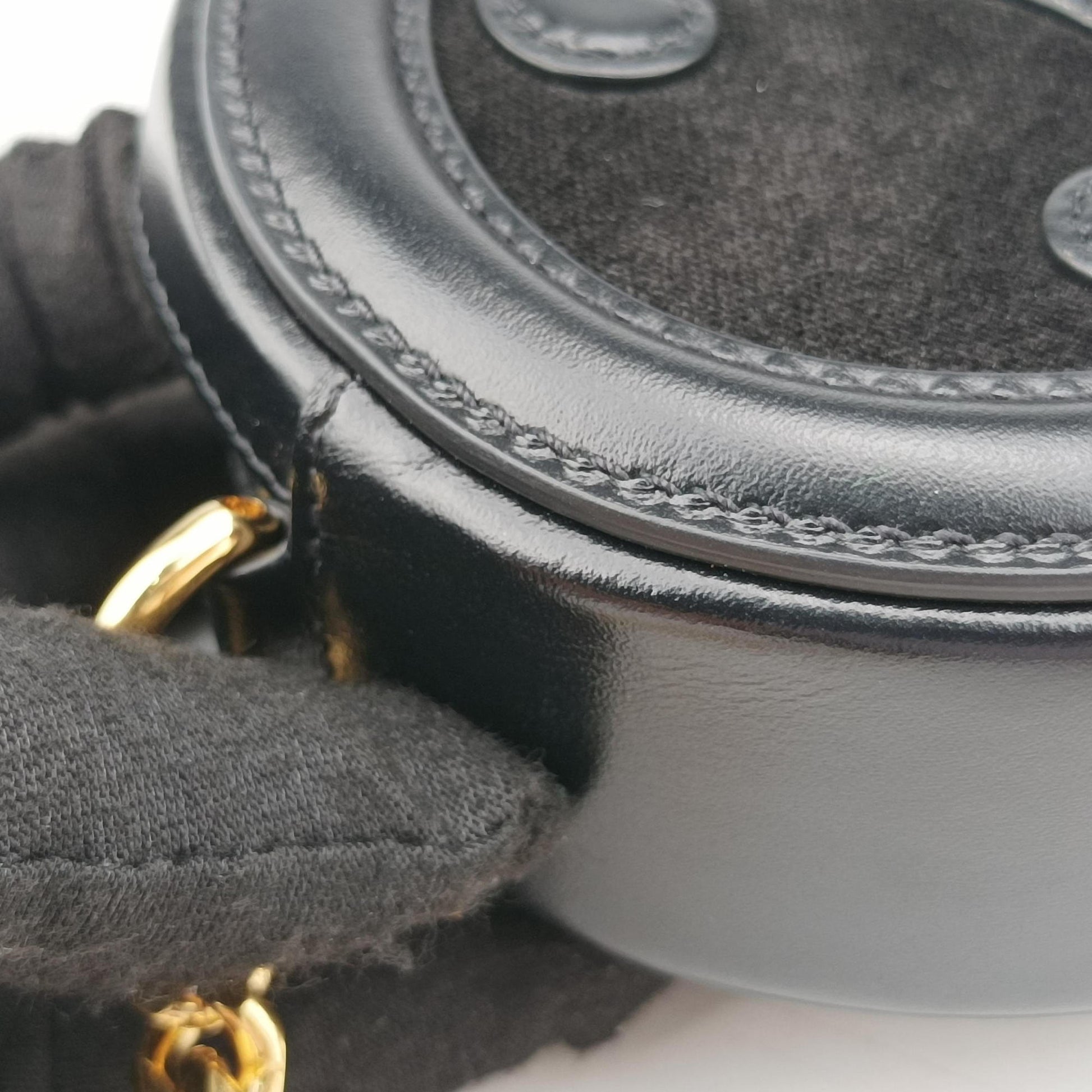 Oval Purse Cuir Triomphe Black Leather x velour S-BB-3271オーバルパース キュイル トリオンフ ブラック レザーxベロア S-BB-3271