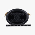 Oval Purse Cuir Triomphe Black Leather x velour S-BB-3271オーバルパース キュイル トリオンフ ブラック レザーxベロア S-BB-3271
