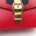 Sylvie Red×navy Leather 421882 C020461213シルヴィ レッド×ネイビー レザー 421882 C020461213