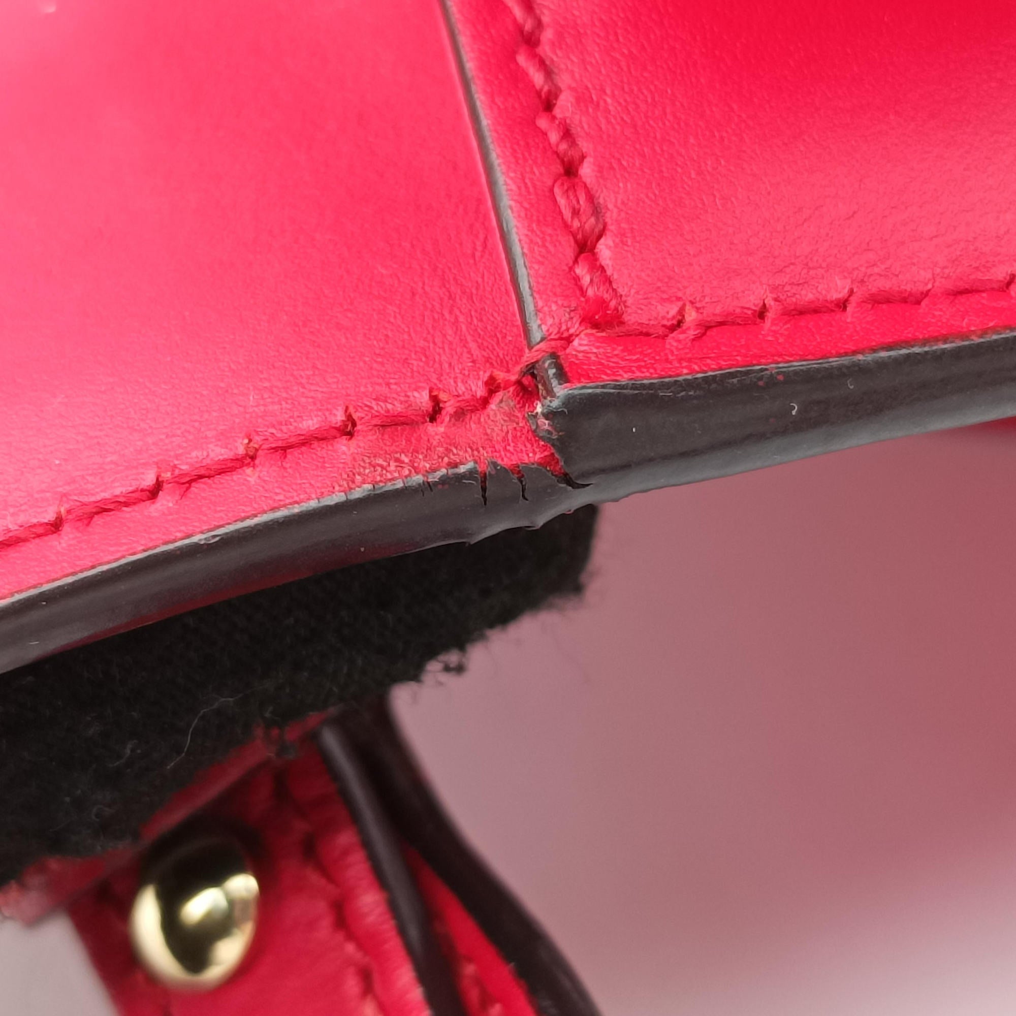 Sylvie Red×navy Leather 421882 C020461213シルヴィ レッド×ネイビー レザー 421882 C020461213