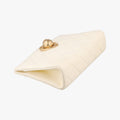 CC Button Timeless Wristlet Clutch Bag White lambskin AS0178 26808198マトラッセ ビジュー大金球 リストレット クラッチ ホワイト ラムスキン AS0178 26808198