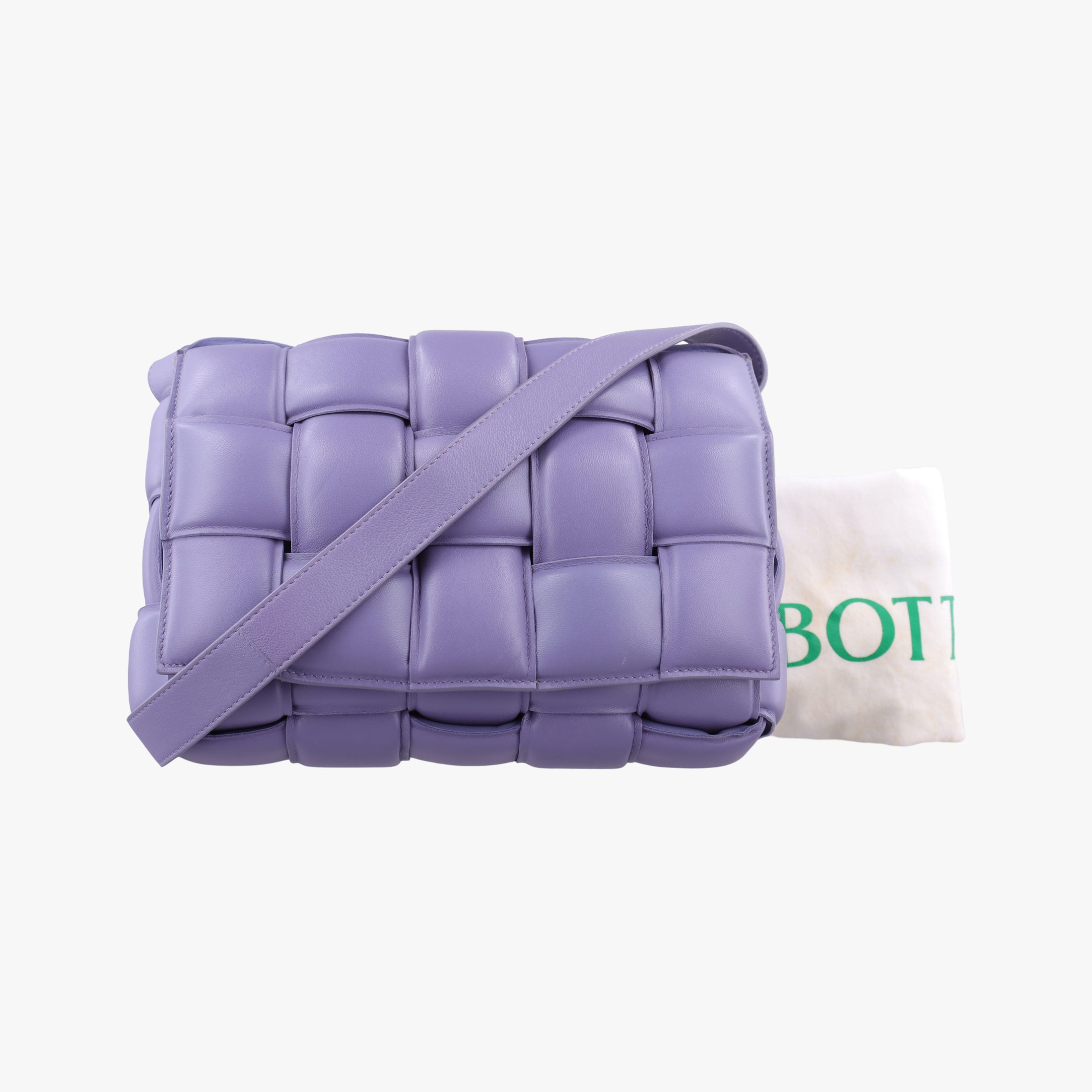 Padded Cassette Purple lambskin B09281057Oパデッド カセット パープル ラムスキン B09281057O