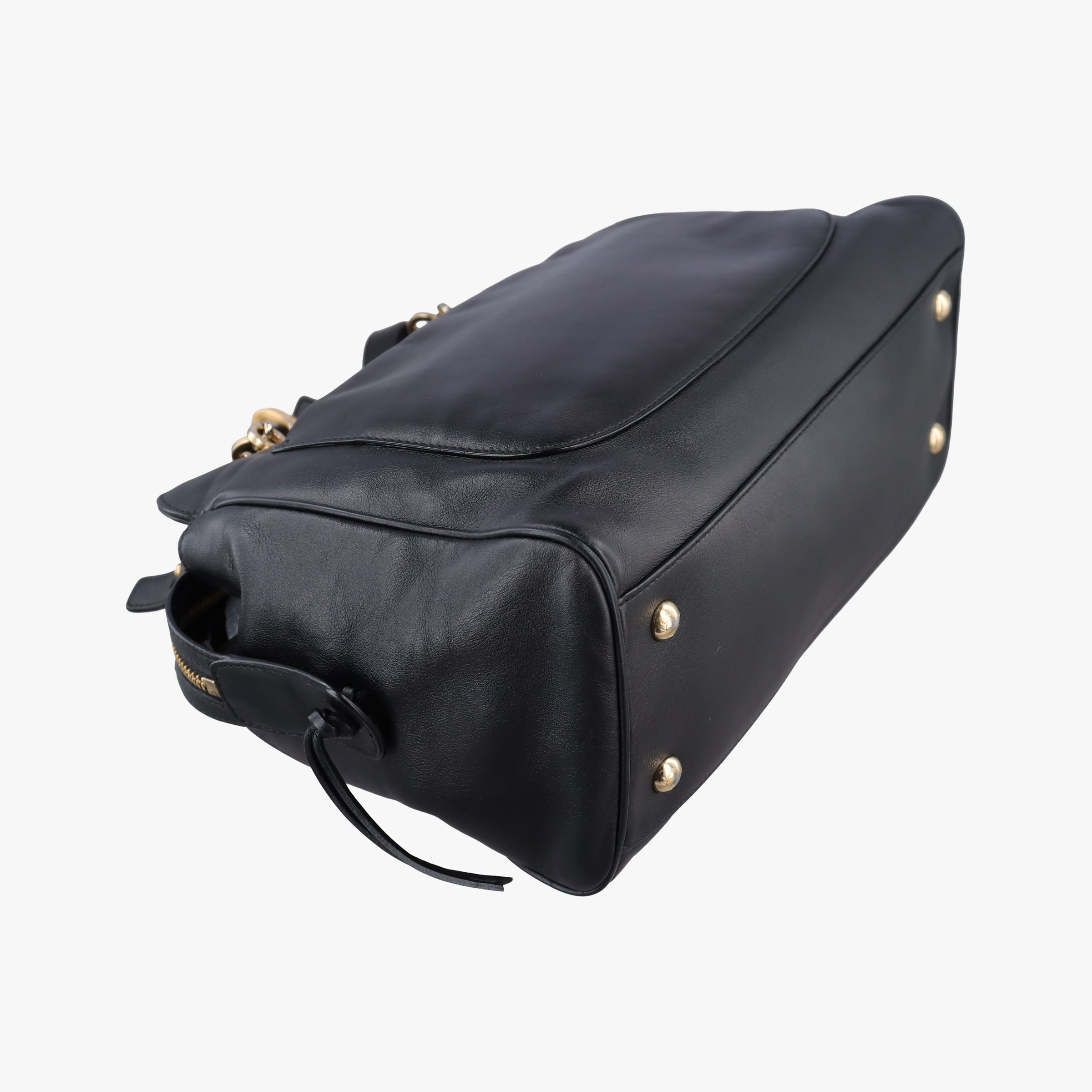 Gancini Black Leather AU-21/E445ガンチーニ ブラック レザー AU-21/E445