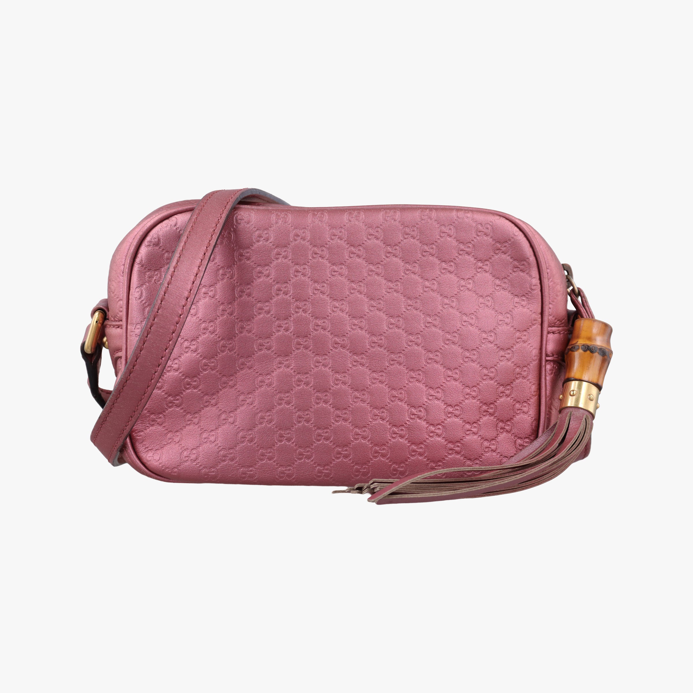 Microguccissima bamboo camera Pink Leather 309538 I013121050マイクログッチシマ ピンク レザー 309538 I013121050