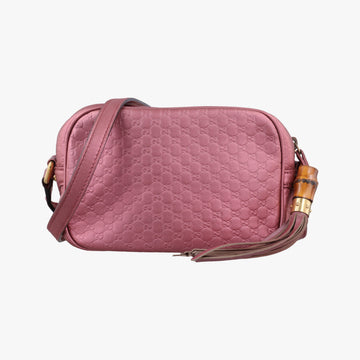 Microguccissima bamboo camera Pink Leather 309538 I013121050マイクログッチシマ ピンク レザー 309538 I013121050
