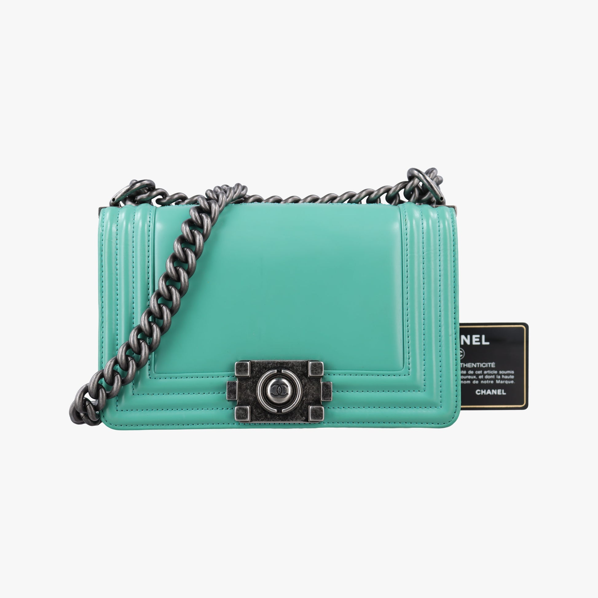 BOY CHANEL Green Leather A67085 21511269ボーイシャネル グリーン レザー A67085 21511269