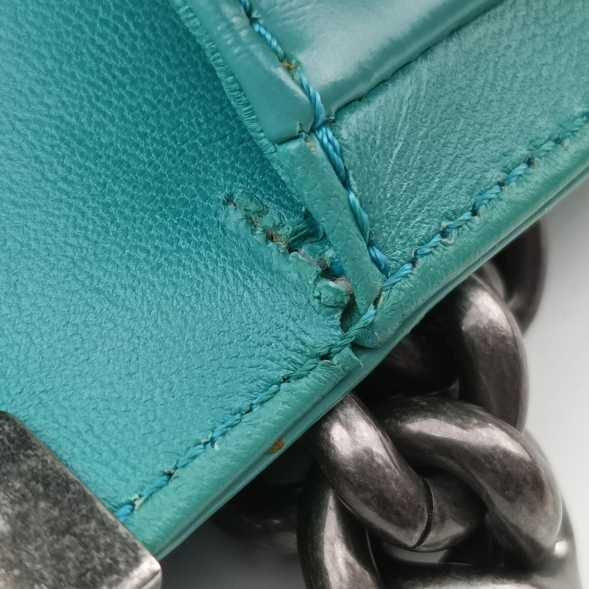 BOY CHANEL Green Leather A67085 21511269ボーイシャネル グリーン レザー A67085 21511269