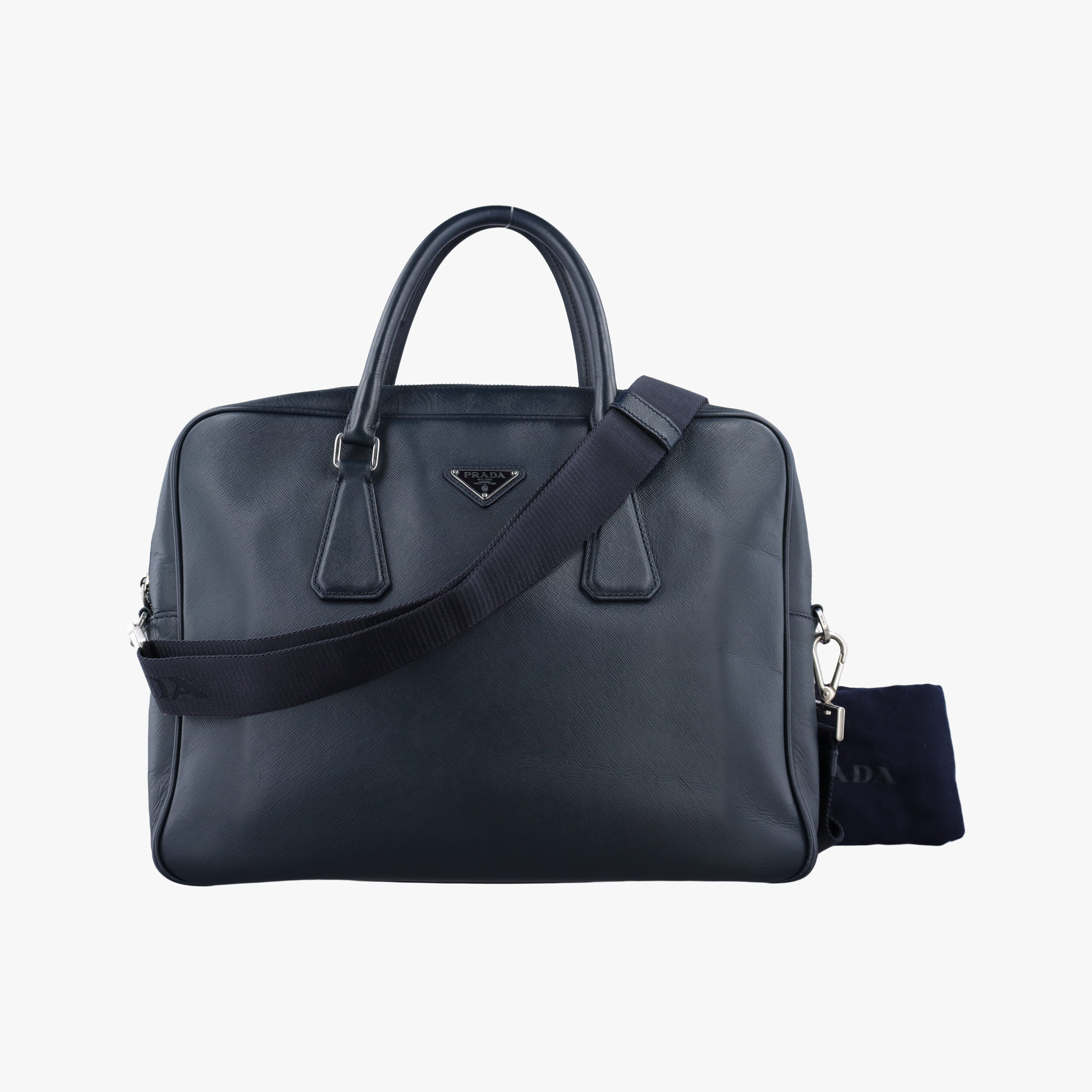 Business Briefcase Navy SAFFIANO Leather 2VE011 7/A 208ビジネス ブリーフケース ネイビー サフィアーノレザー 2VE011 7/A 208