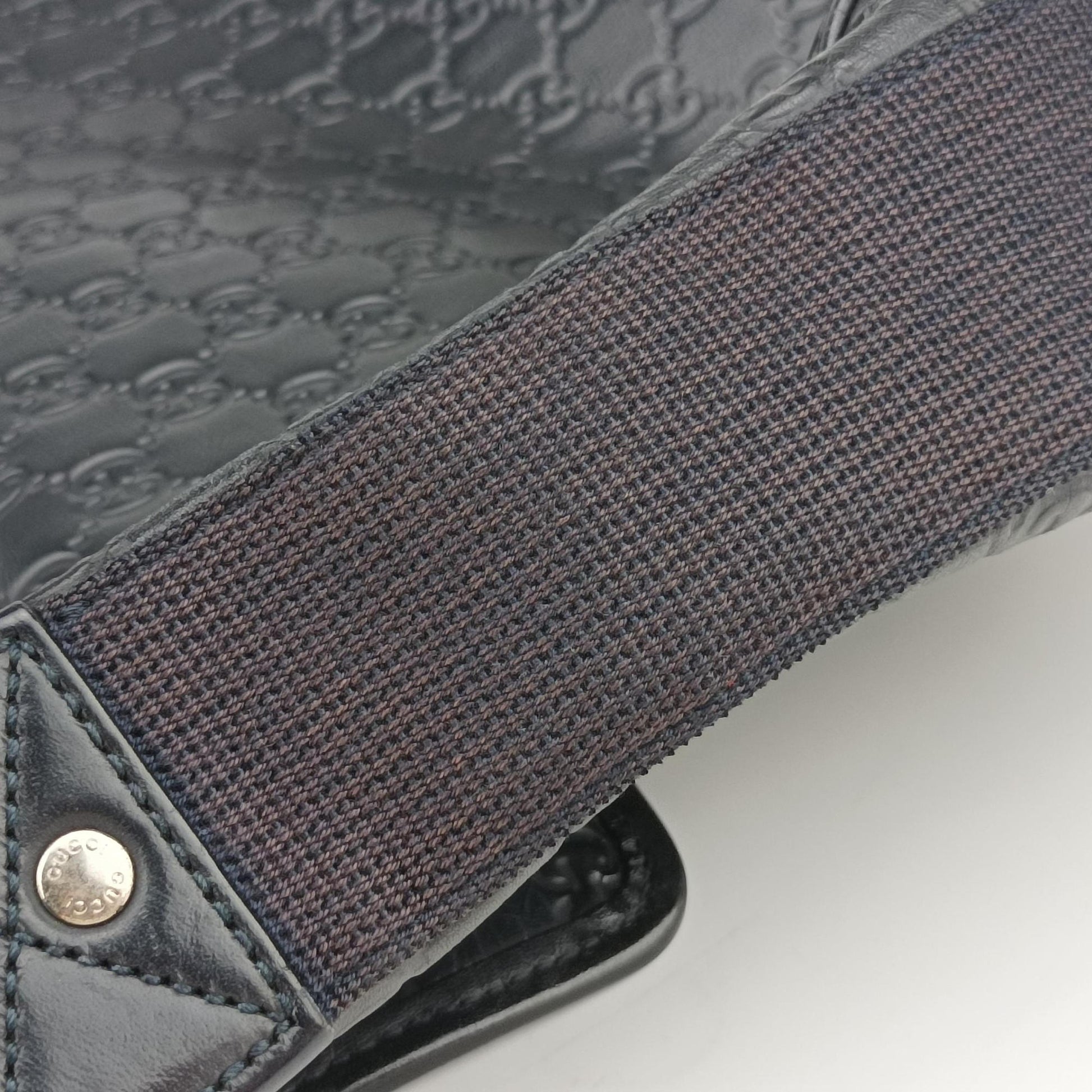 Guccissima Rubber Messenger Navy Leather 246067 D017000164グッチシマ メッセンジャー ネイビー レザー 246067 D017000164