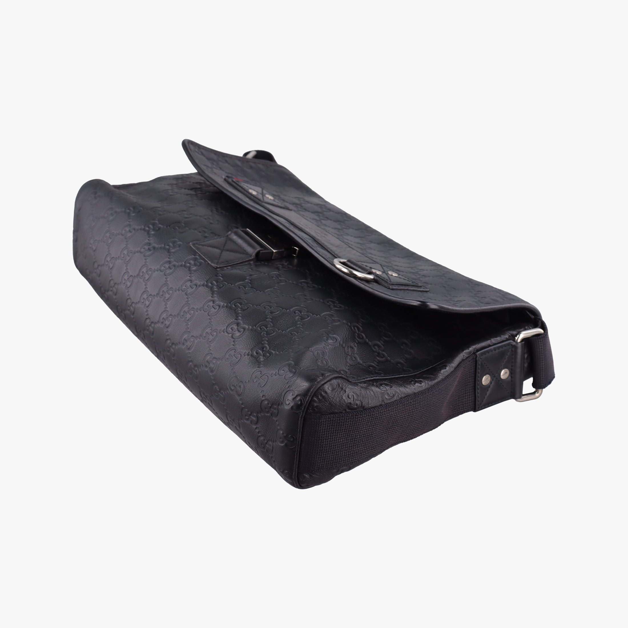 Guccissima Rubber Messenger Navy Leather 246067 D017000164グッチシマ メッセンジャー ネイビー レザー 246067 D017000164