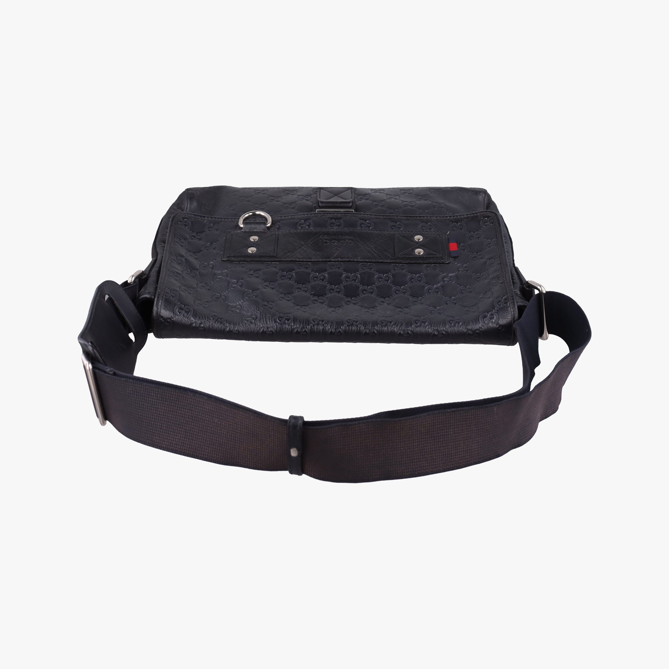 Guccissima Rubber Messenger Navy Leather 246067 D017000164グッチシマ メッセンジャー ネイビー レザー 246067 D017000164