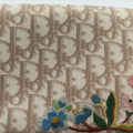 Trotter Flower Beige PVC Coated Canvas Floral Embroidery 03-BO-0015トロッター フラワー ベージュ PVCコーティングキャンバス 花刺繍 03-BO-0015