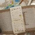 Trotter Flower Beige PVC Coated Canvas Floral Embroidery 03-BO-0015トロッター フラワー ベージュ PVCコーティングキャンバス 花刺繍 03-BO-0015