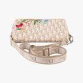 Trotter Flower Beige PVC Coated Canvas Floral Embroidery 03-BO-0015トロッター フラワー ベージュ PVCコーティングキャンバス 花刺繍 03-BO-0015