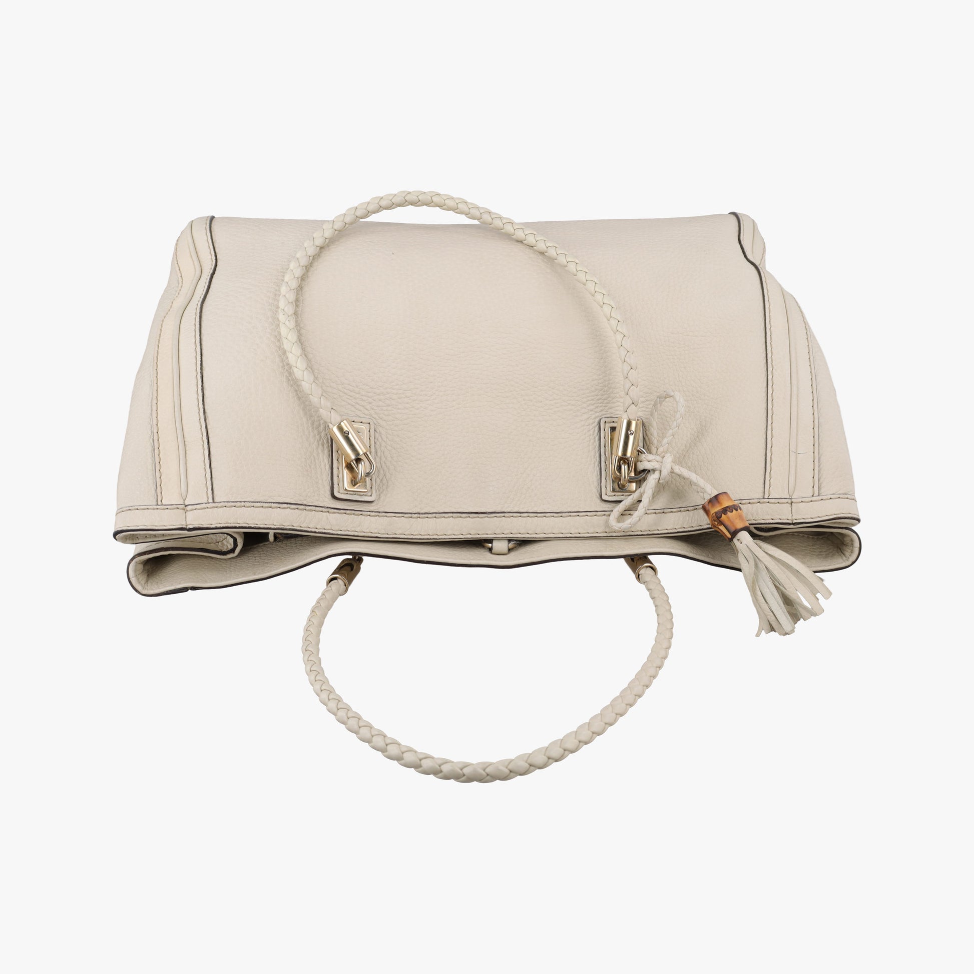 Bella Bamboo Tassel fringe White Leather 269945 G013926004ベラ バンブータッセル フリンジ ホワイト レザー 269945 G013926004