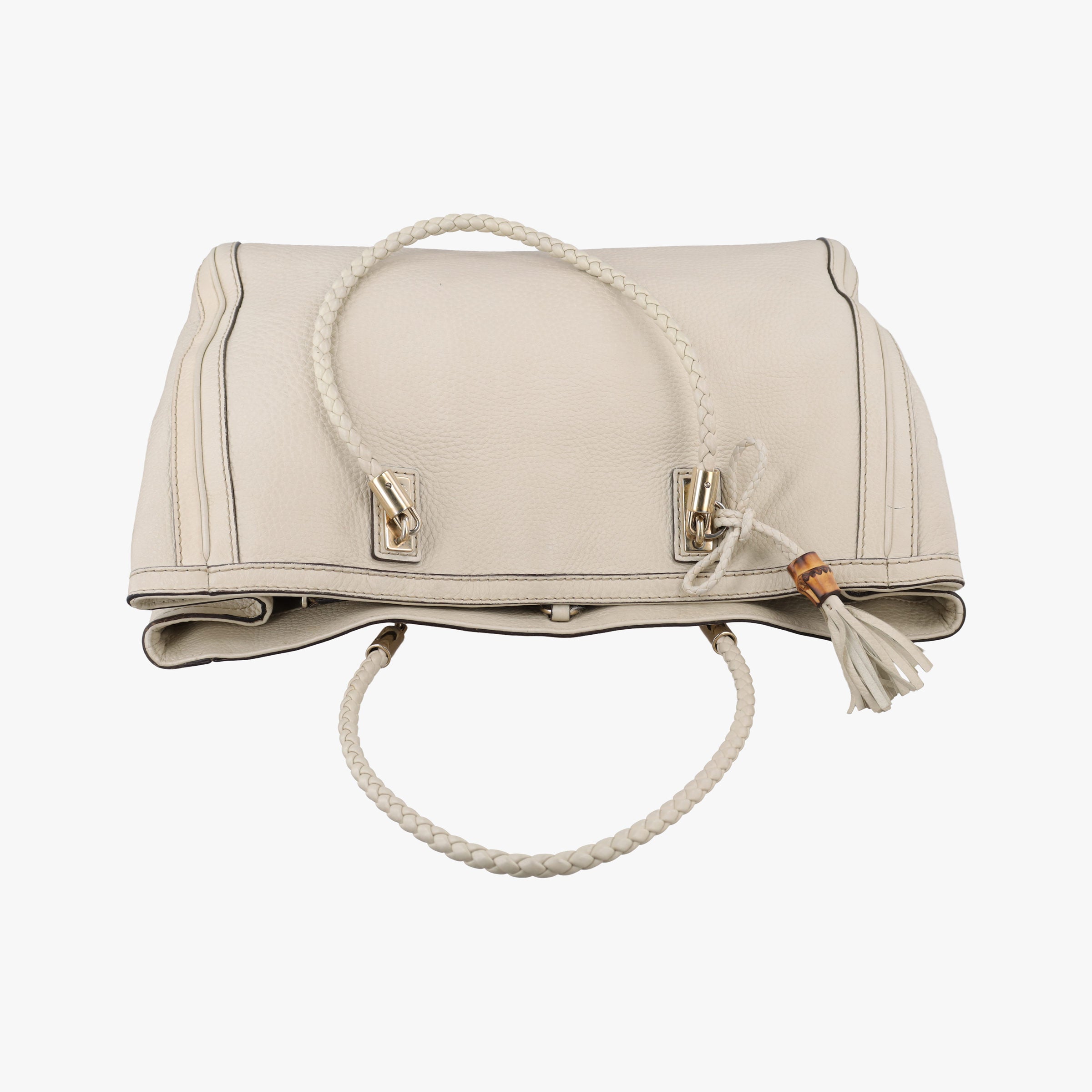 Bella Bamboo Tassel fringe White Leather 269945 G013926004ベラ バンブータッセル フリンジ ホワイト レザー 269945 G013926004