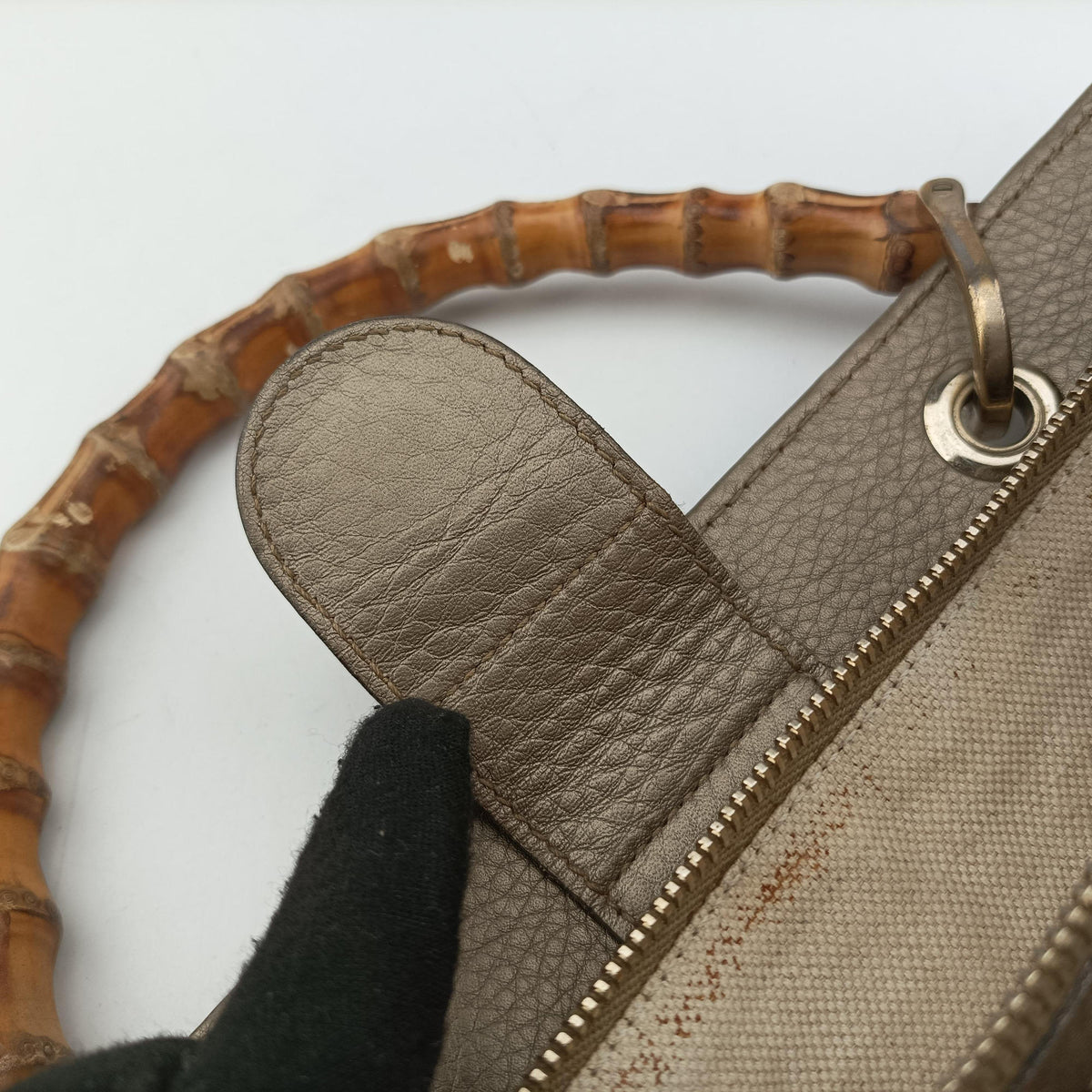 Bamboo Shopper Golden Leather 323660 A015693857バンブーショッパー ゴールド レザー 323660 A015693857