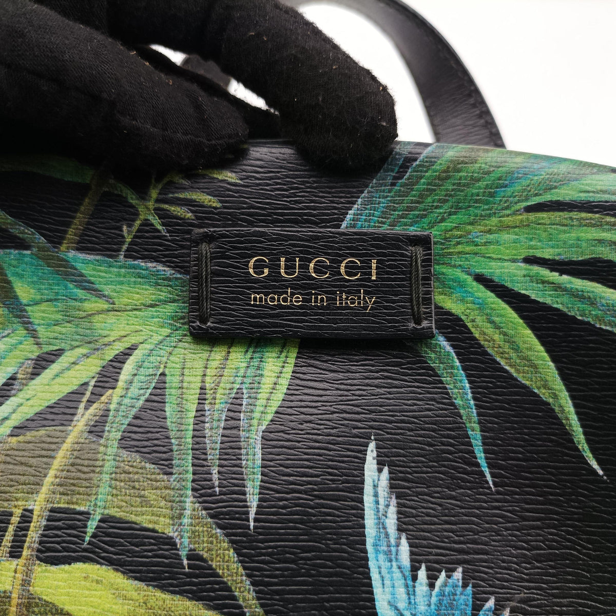 Tropical Print Black x Multicolour Leather 406370 C020556338トロピカルプリント ブラック x マルチカラー レザー 406370 C020556338