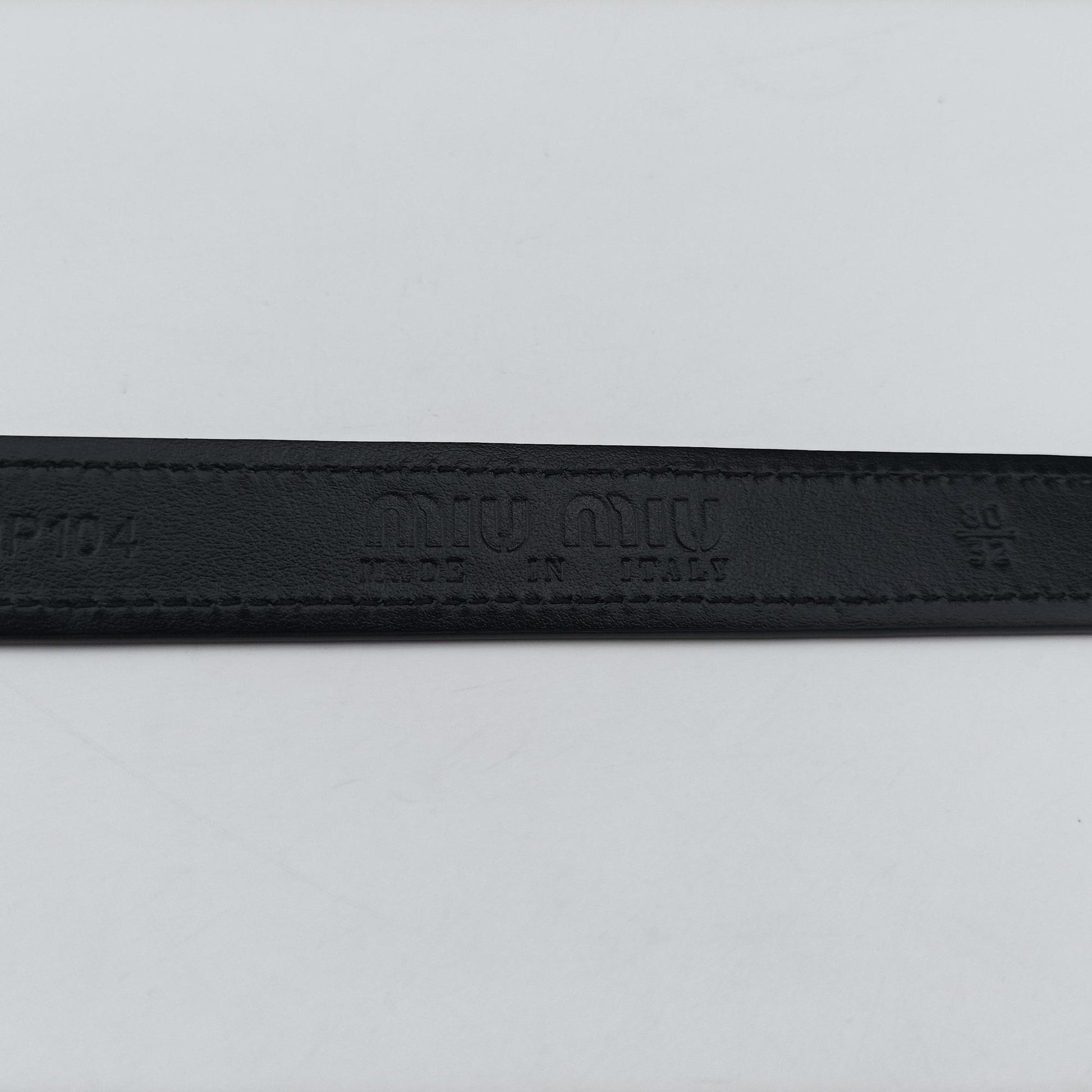 Logo belt Black leather DNP104ロゴベルト ブラック レザー DNP104
