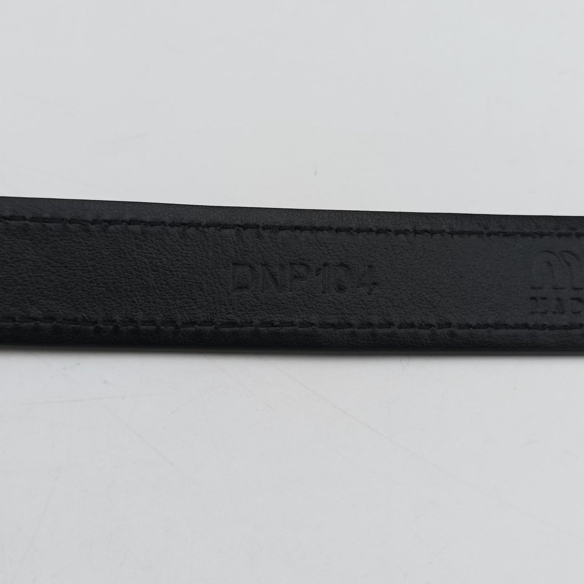 Logo belt Black leather DNP104ロゴベルト ブラック レザー DNP104