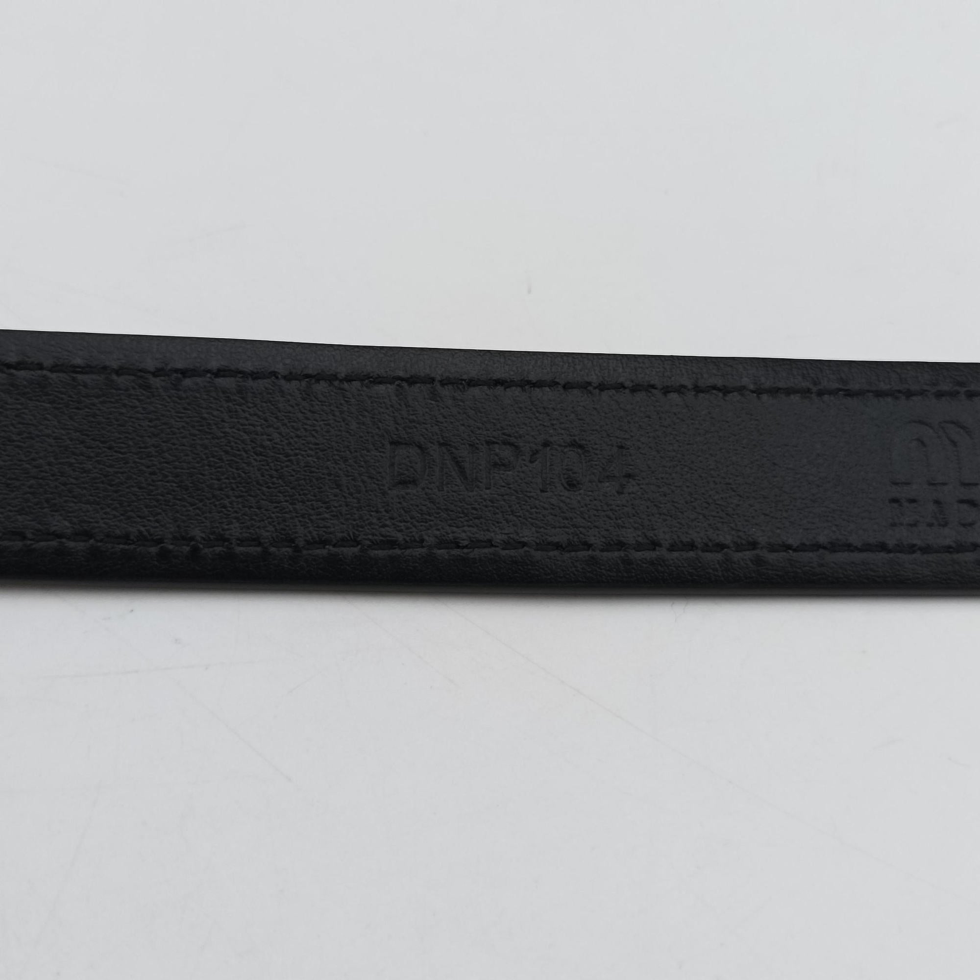 Logo belt Black leather DNP104ロゴベルト ブラック レザー DNP104