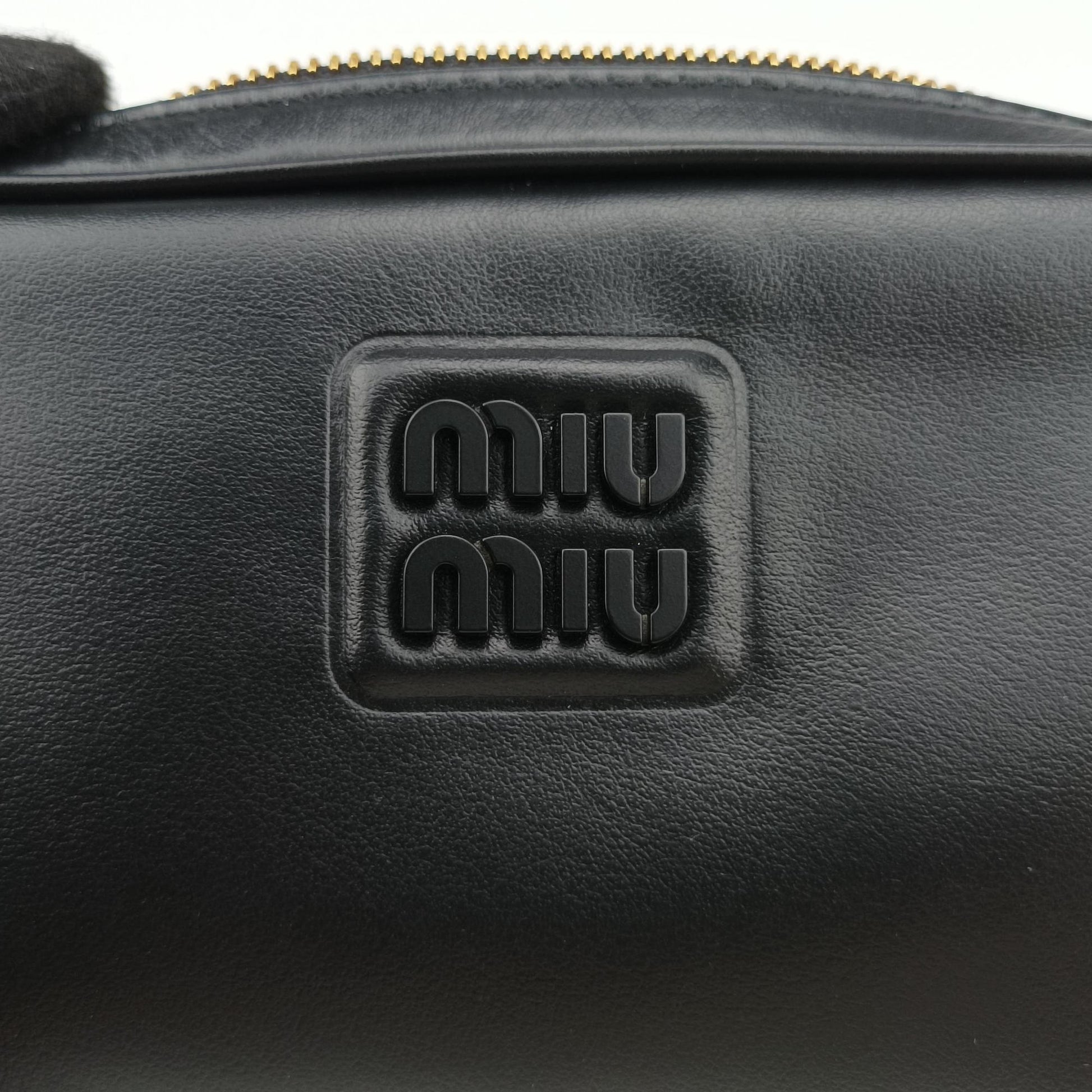 Logo belt Black leather DNP104ロゴベルト ブラック レザー DNP104