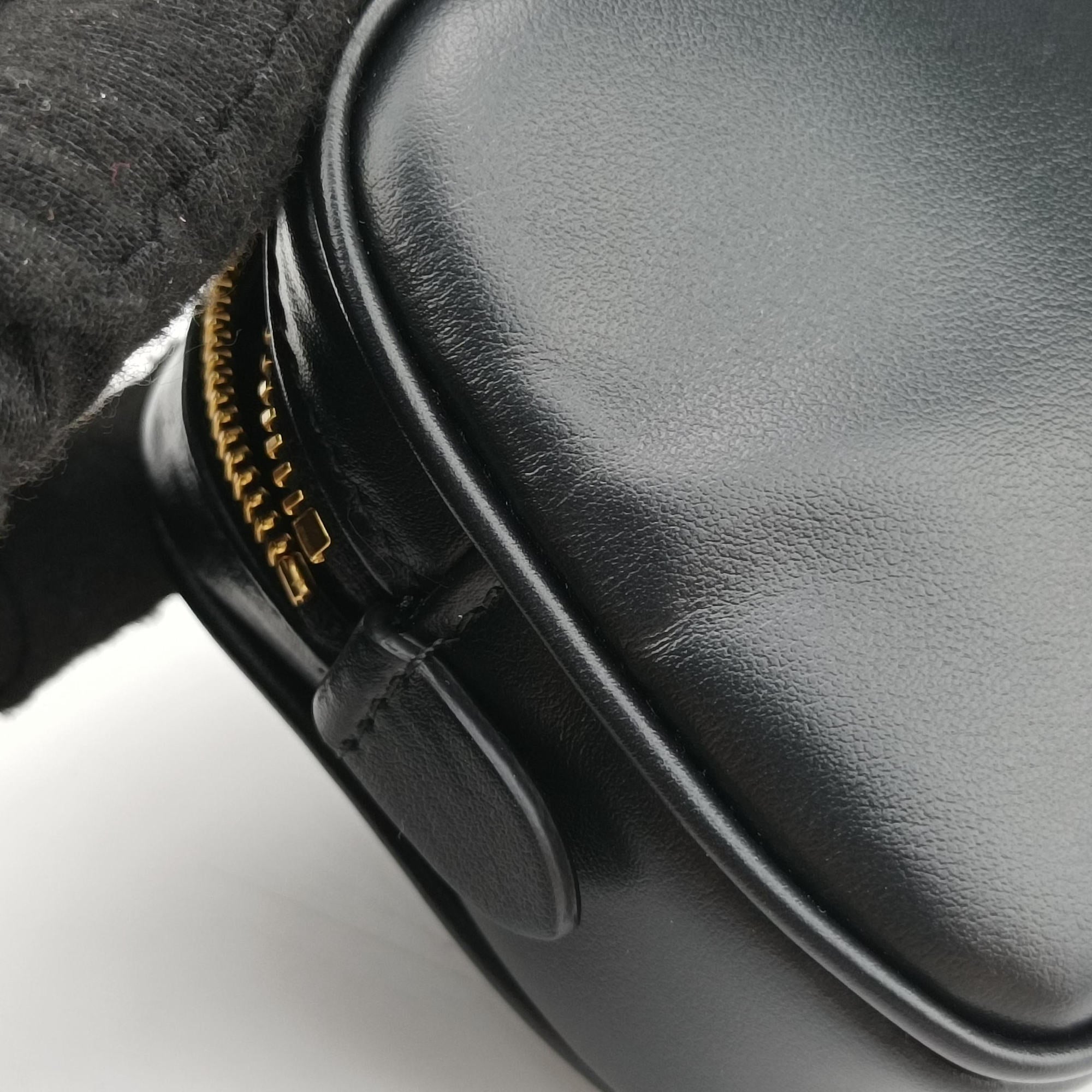 Logo belt Black leather DNP104ロゴベルト ブラック レザー DNP104