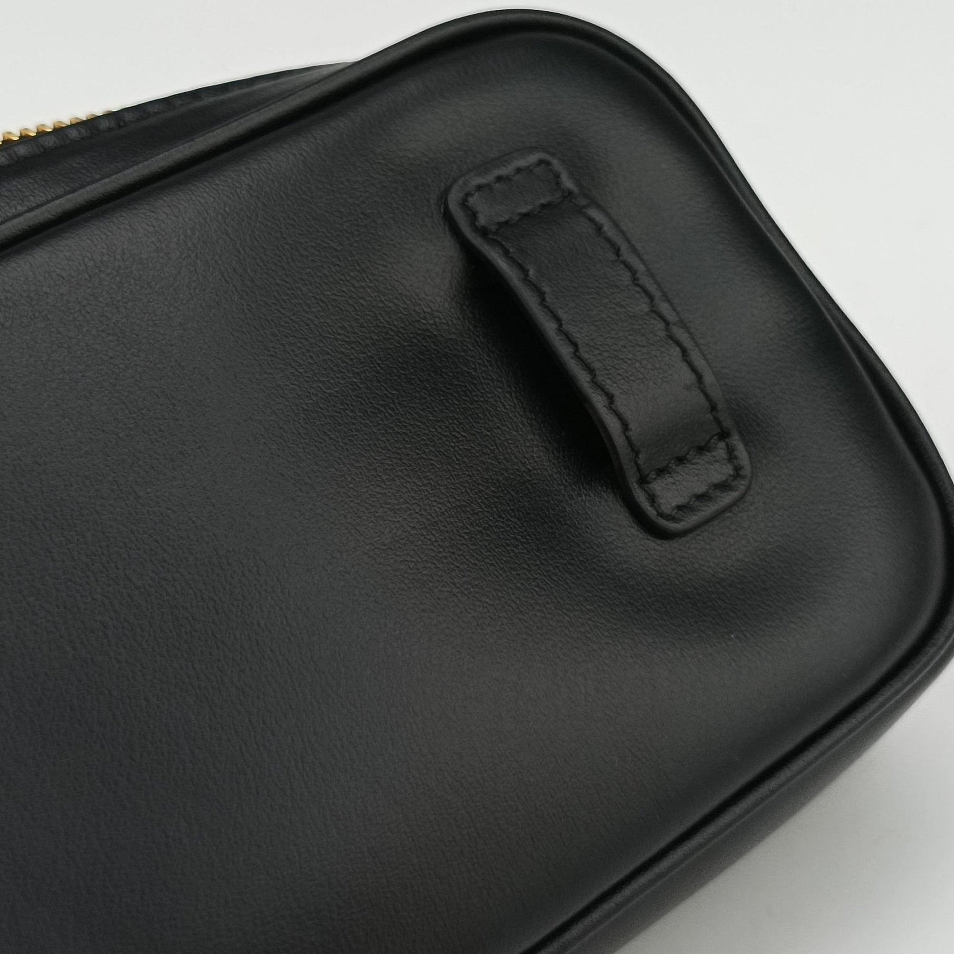 Logo belt Black leather DNP104ロゴベルト ブラック レザー DNP104