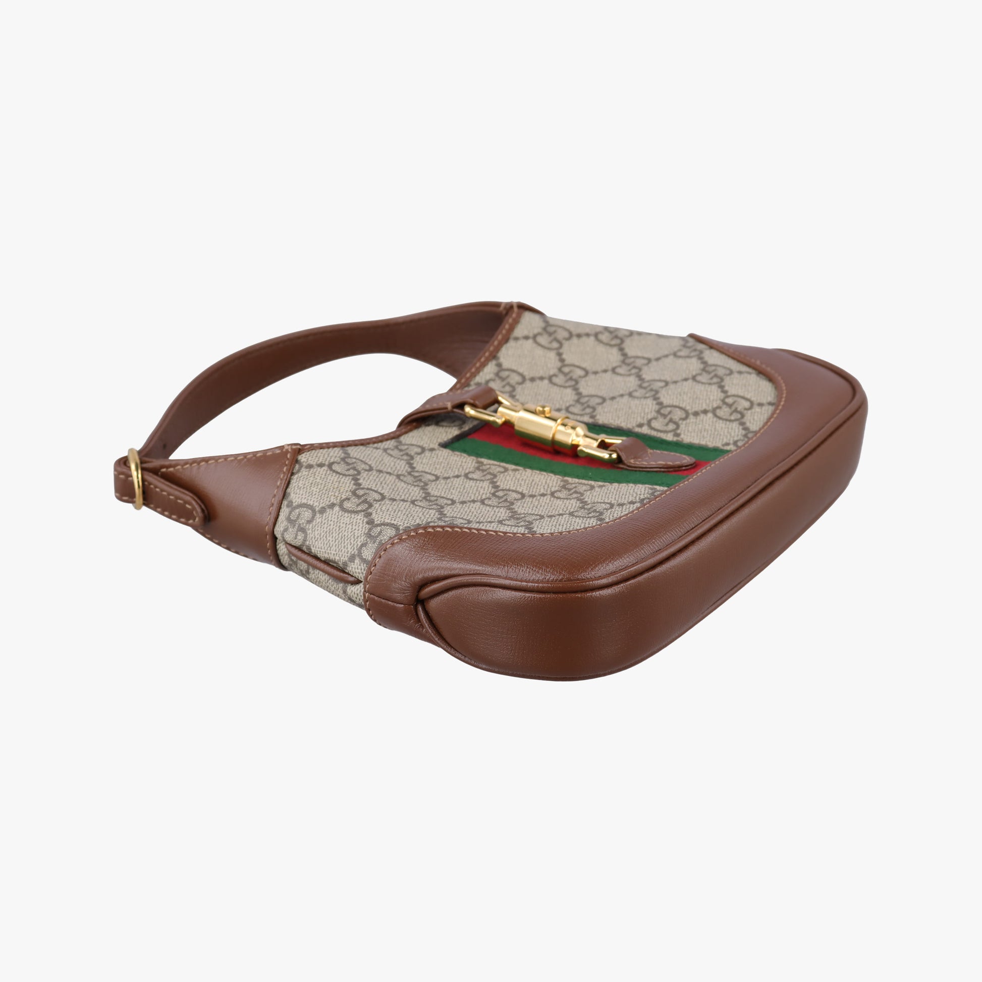 Jackie 1961 GG Supreme brown x beige x multicolor PVC coated canvas×Leather 637092 I033376290ジャッキー 1961 GGスプリーム ブラウン×ベージュ×マルチ PVCコーティングキャンバス×レザー 637092 I033376290