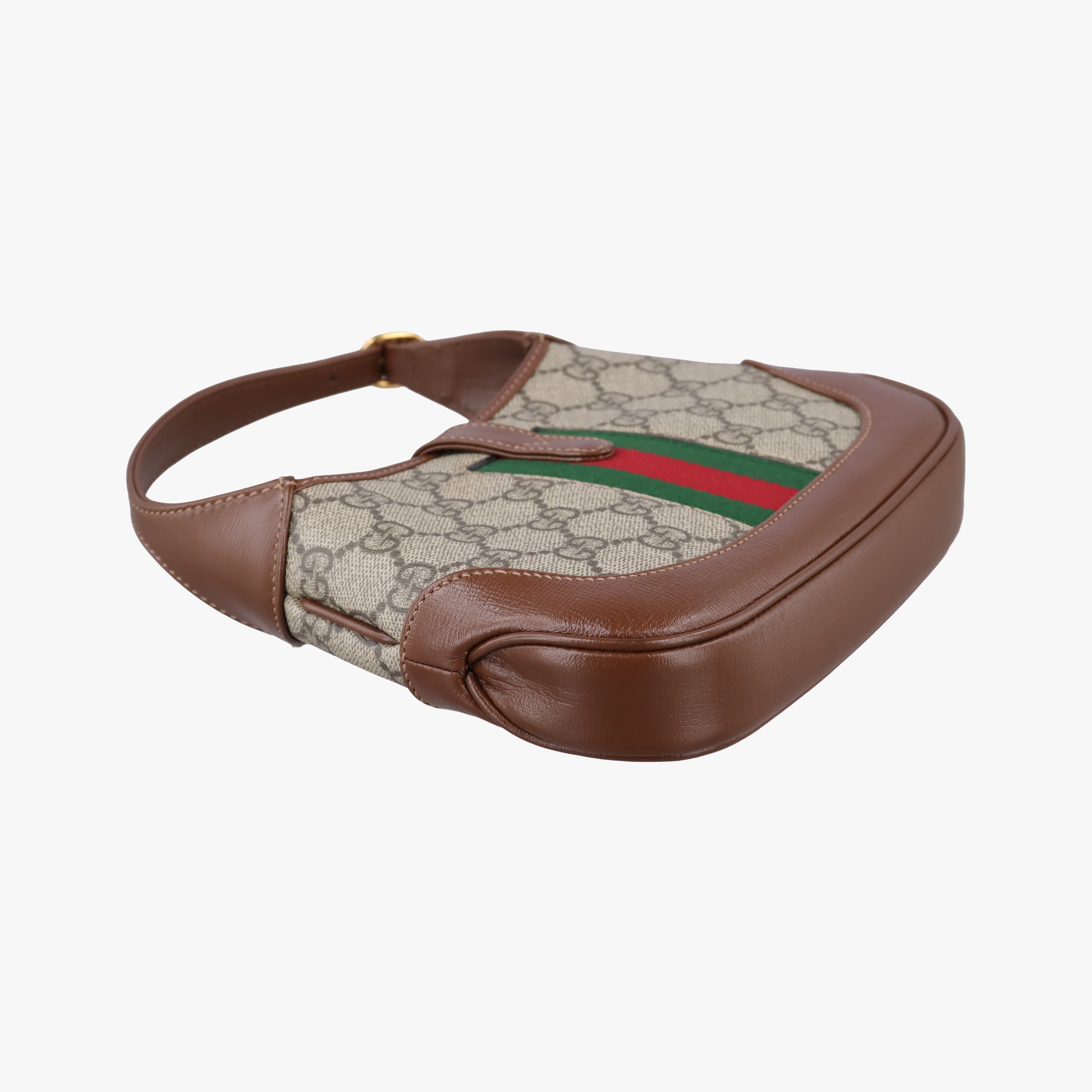 Jackie 1961 GG Supreme brown x beige x multicolor PVC coated canvas×Leather 637092 I033376290ジャッキー 1961 GGスプリーム ブラウン×ベージュ×マルチ PVCコーティングキャンバス×レザー 637092 I033376290