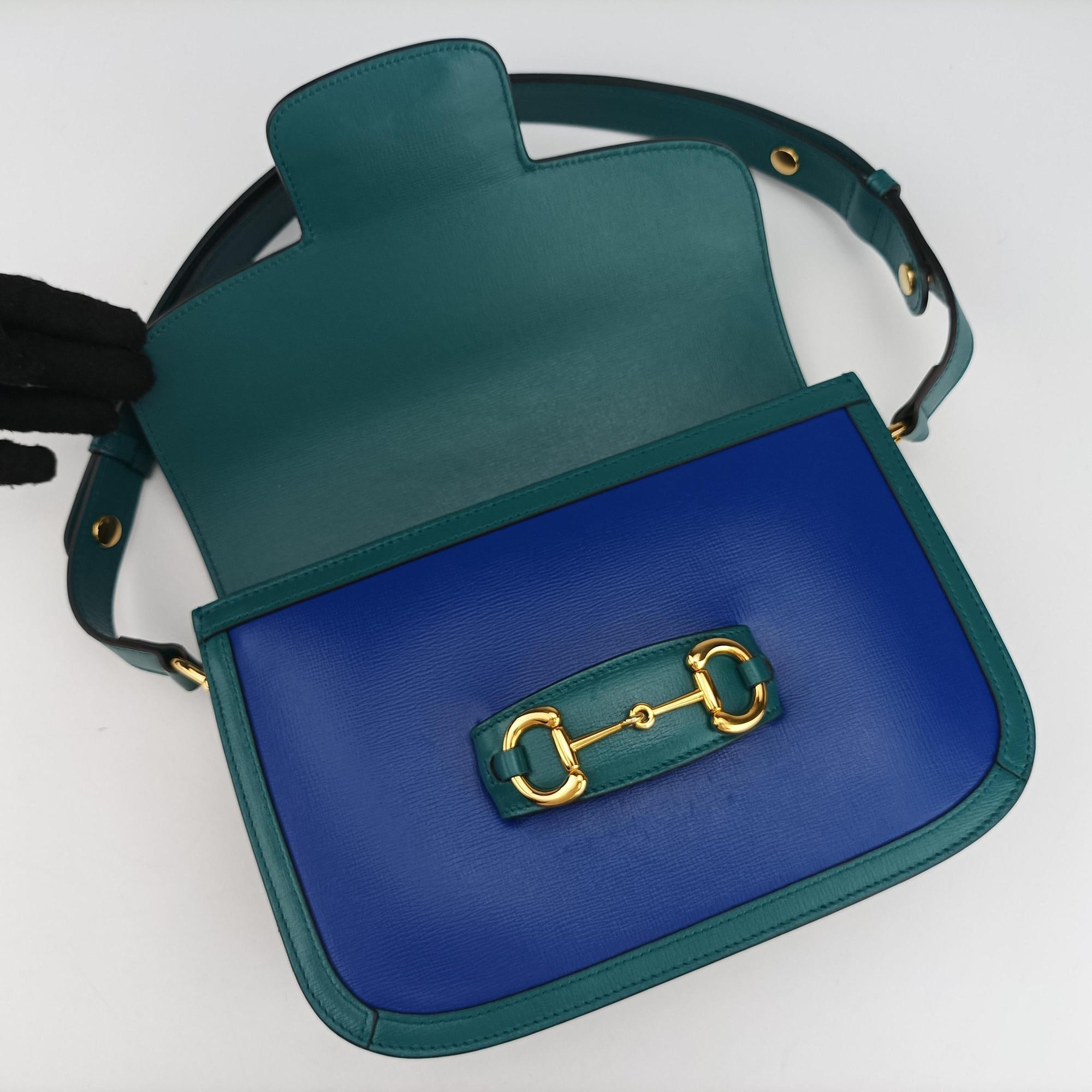 The Hacker Project Horsebit 1955 Green × Blue Leather 602204 B034939110ホースビット 1955 グリーン×ブルー レザー 602204 B034939110