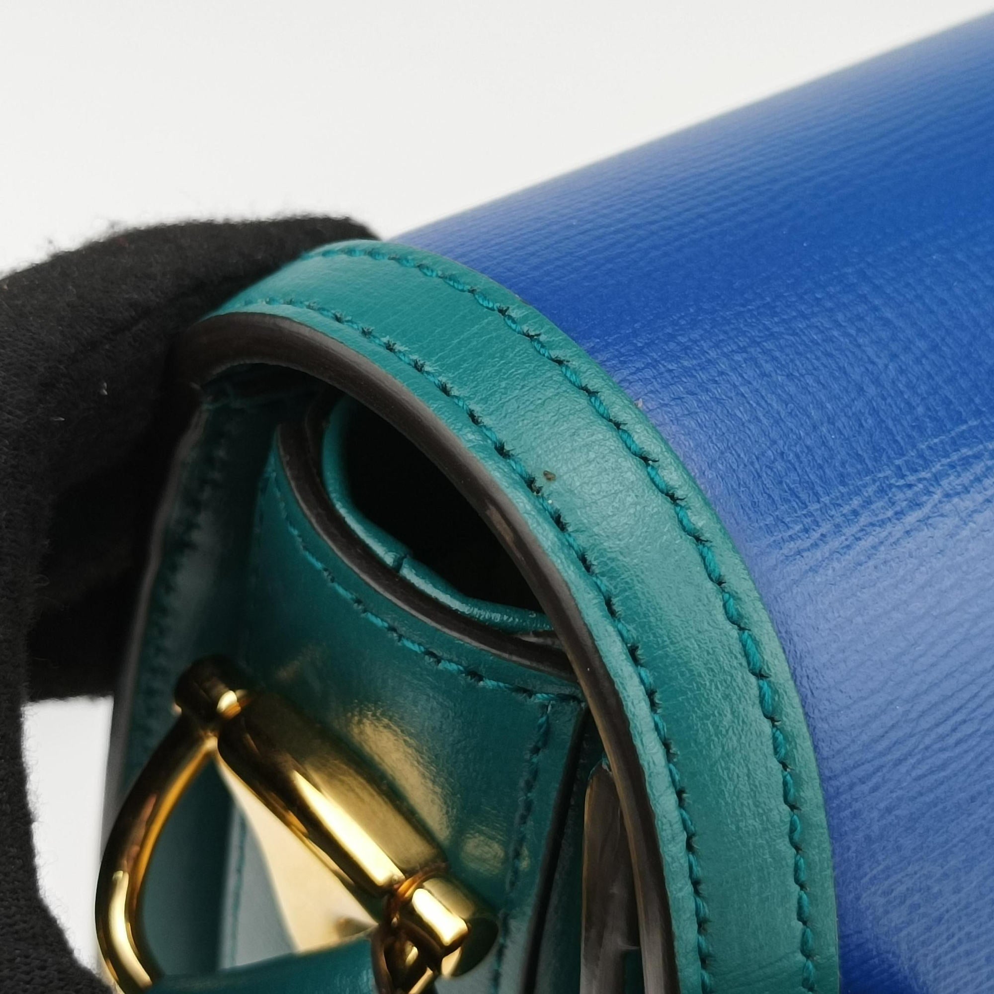 The Hacker Project Horsebit 1955 Green × Blue Leather 602204 B034939110ホースビット 1955 グリーン×ブルー レザー 602204 B034939110
