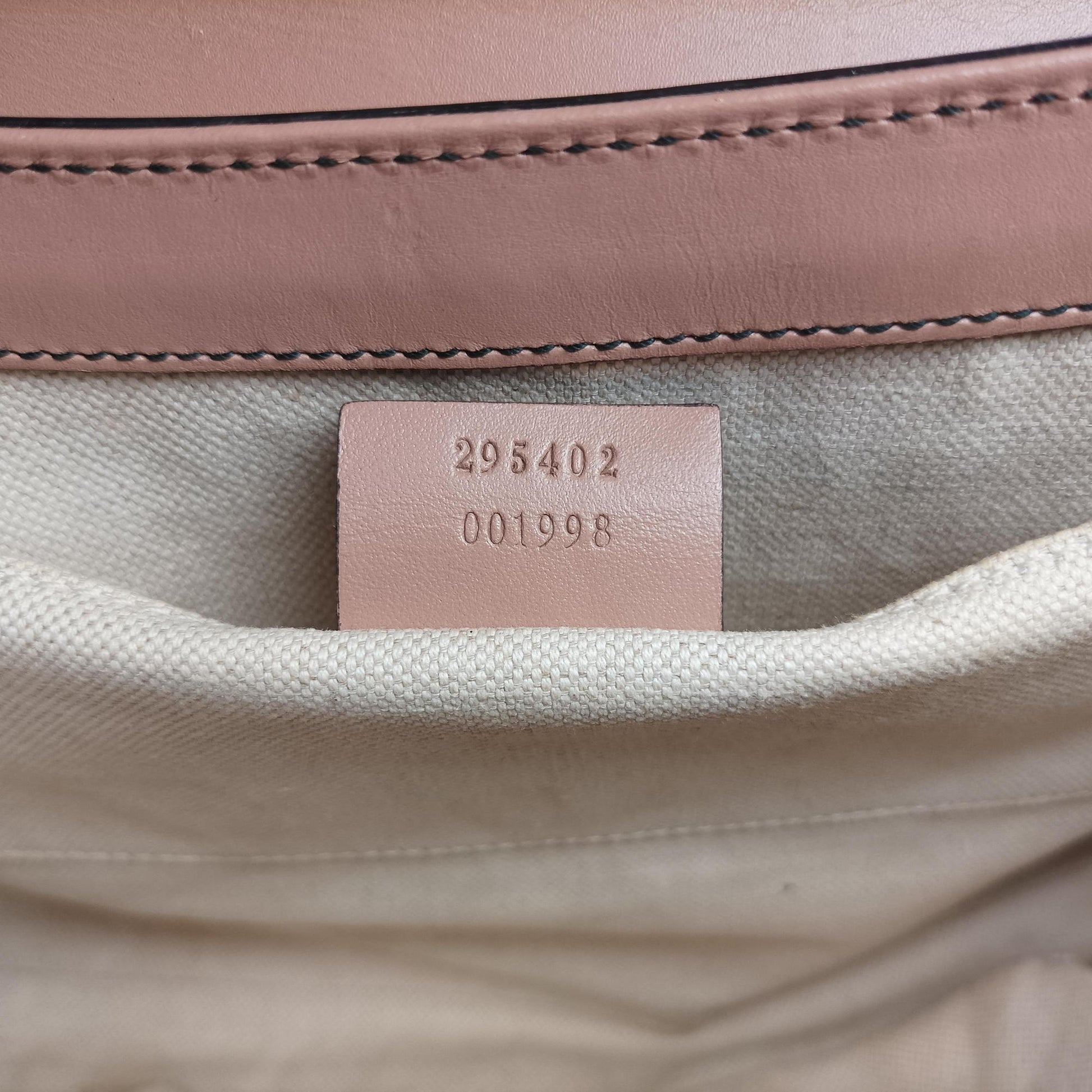 Emily Beige×pink canvas×leather 295402 D012529490エミリー ベージュ×ピンク キャンバス×レザー 295402 D012529490