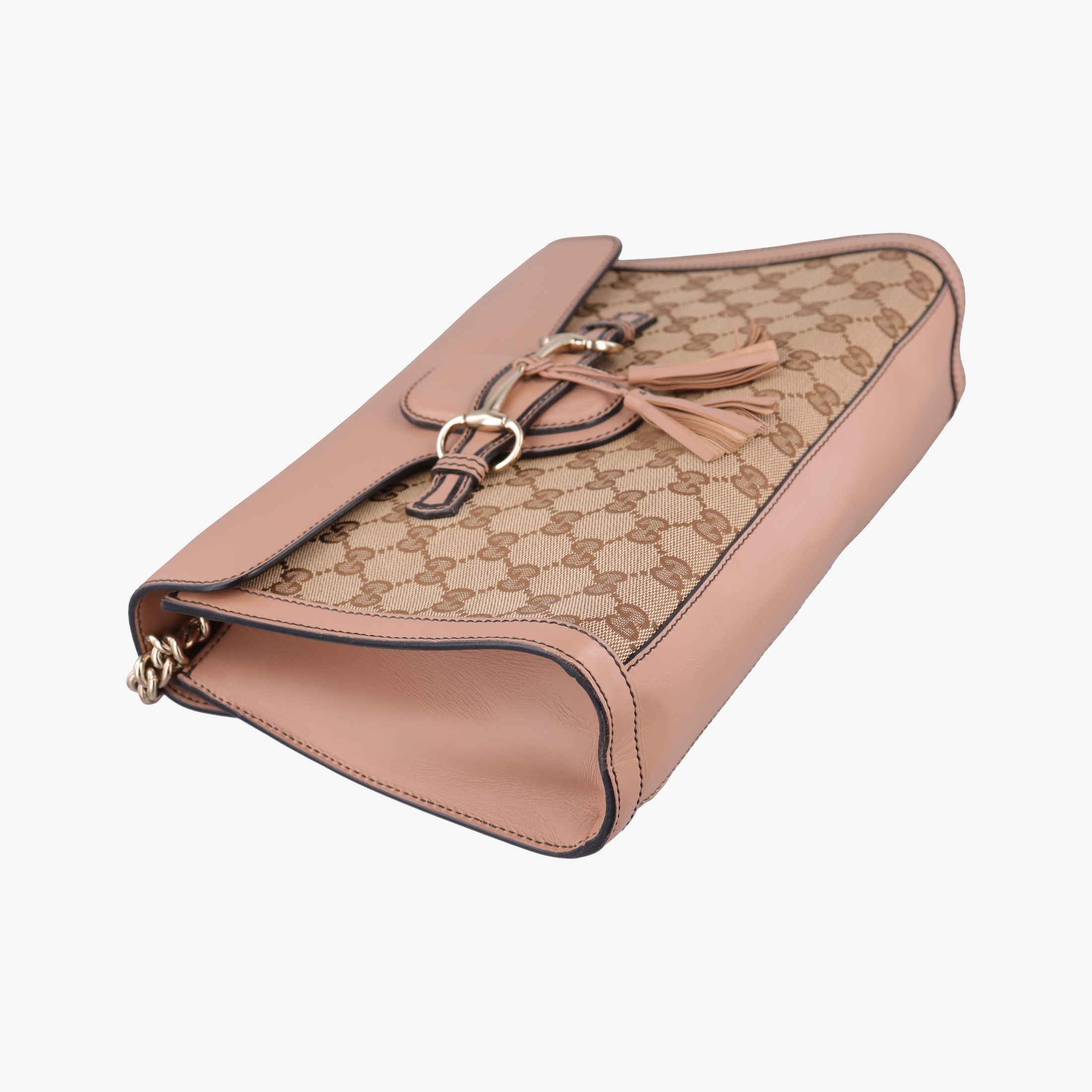 Emily Beige×pink canvas×leather 295402 D012529490エミリー ベージュ×ピンク キャンバス×レザー 295402 D012529490
