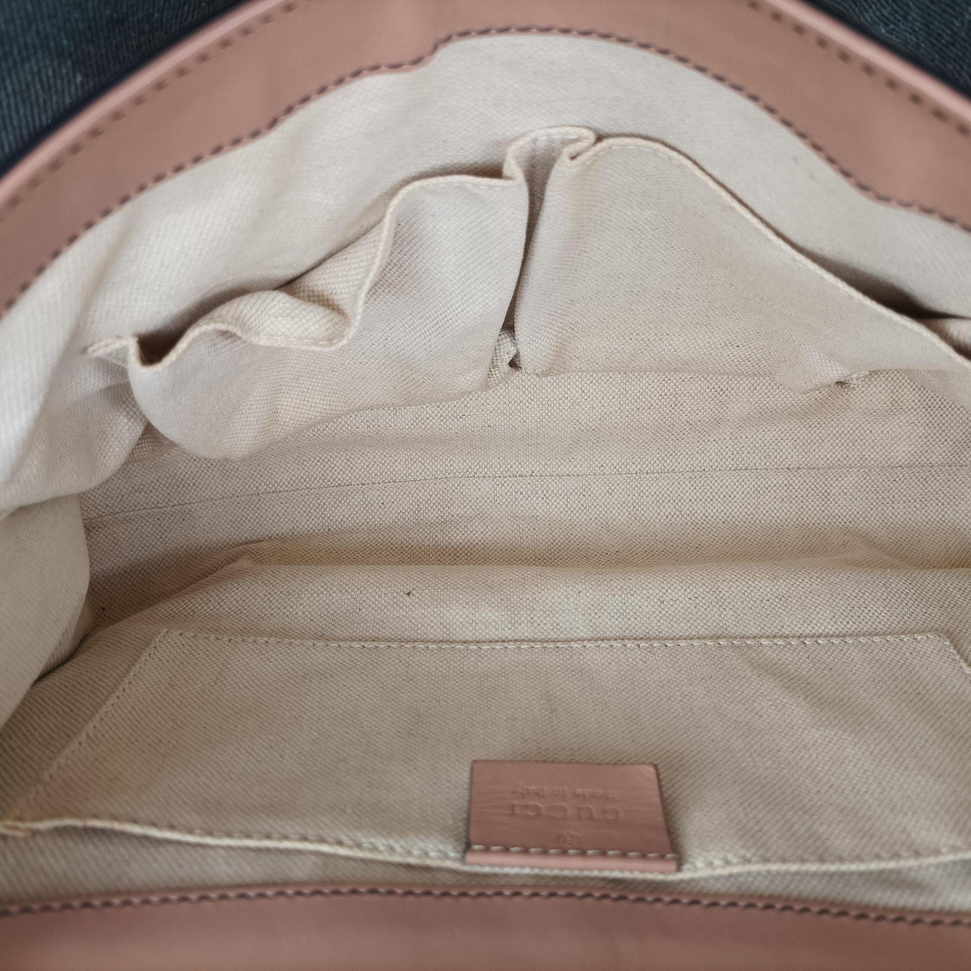 Emily Beige×pink canvas×leather 295402 D012529490エミリー ベージュ×ピンク キャンバス×レザー 295402 D012529490