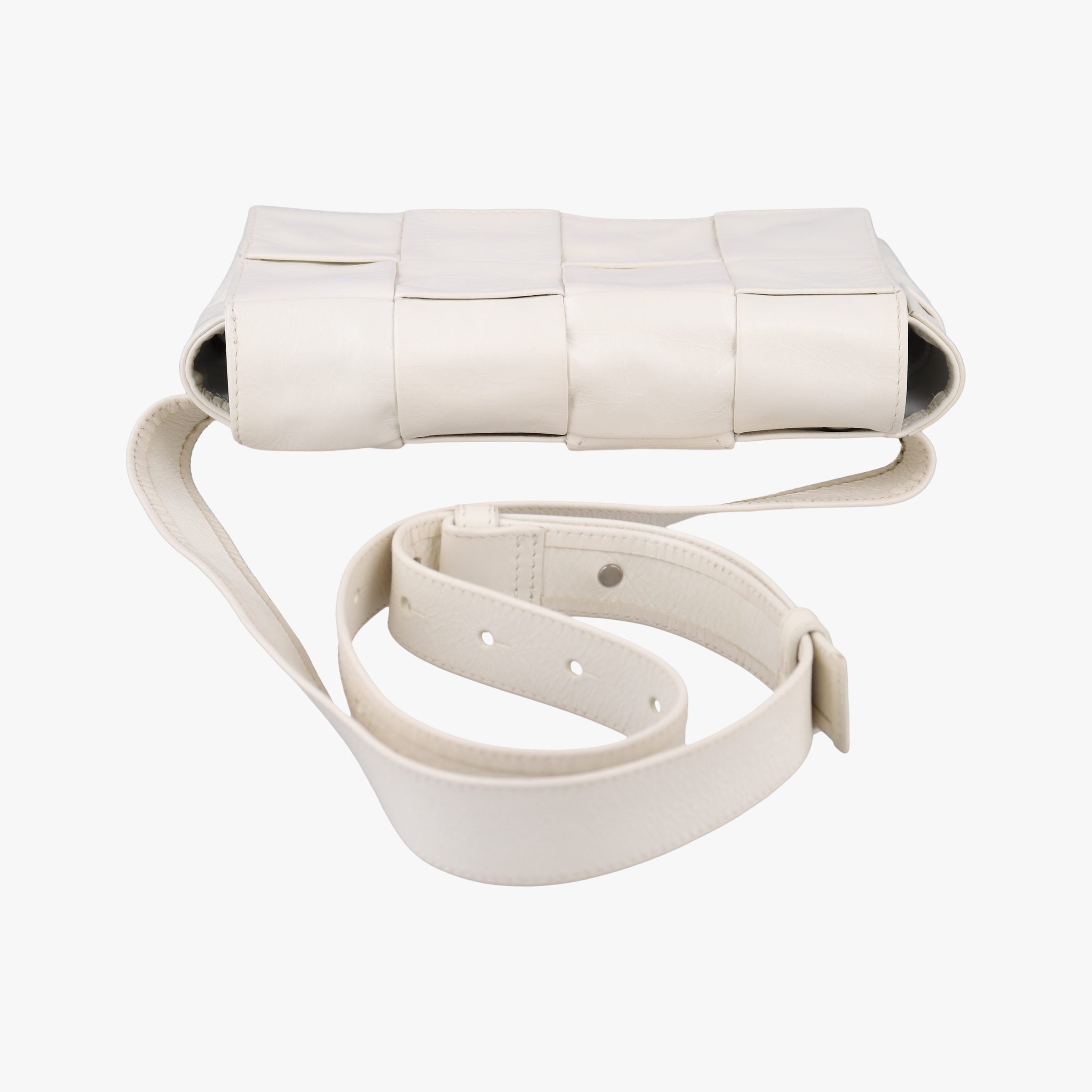 Padded CASSETTE White lambskin IC Chipパデッド カセット ホワイト ラムスキン ICチップ