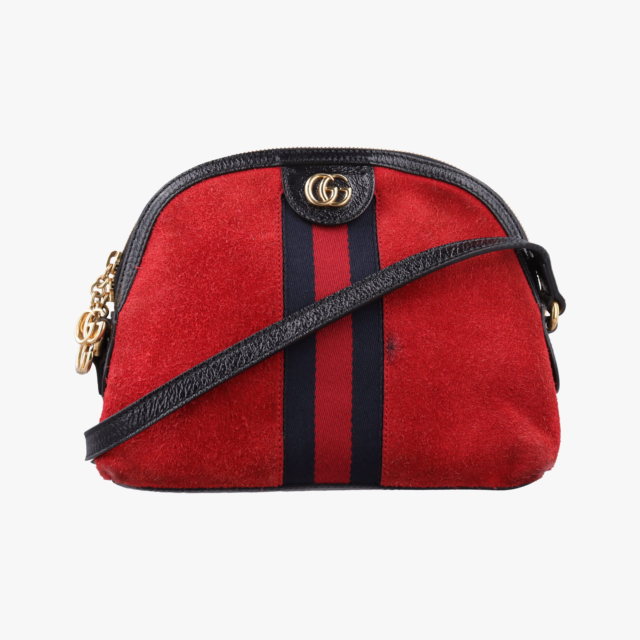 Ophidia Red×black Suede×leather 499621 H023568595オフィディア レッド×ブラック スエード×レザー 499621 H023568595