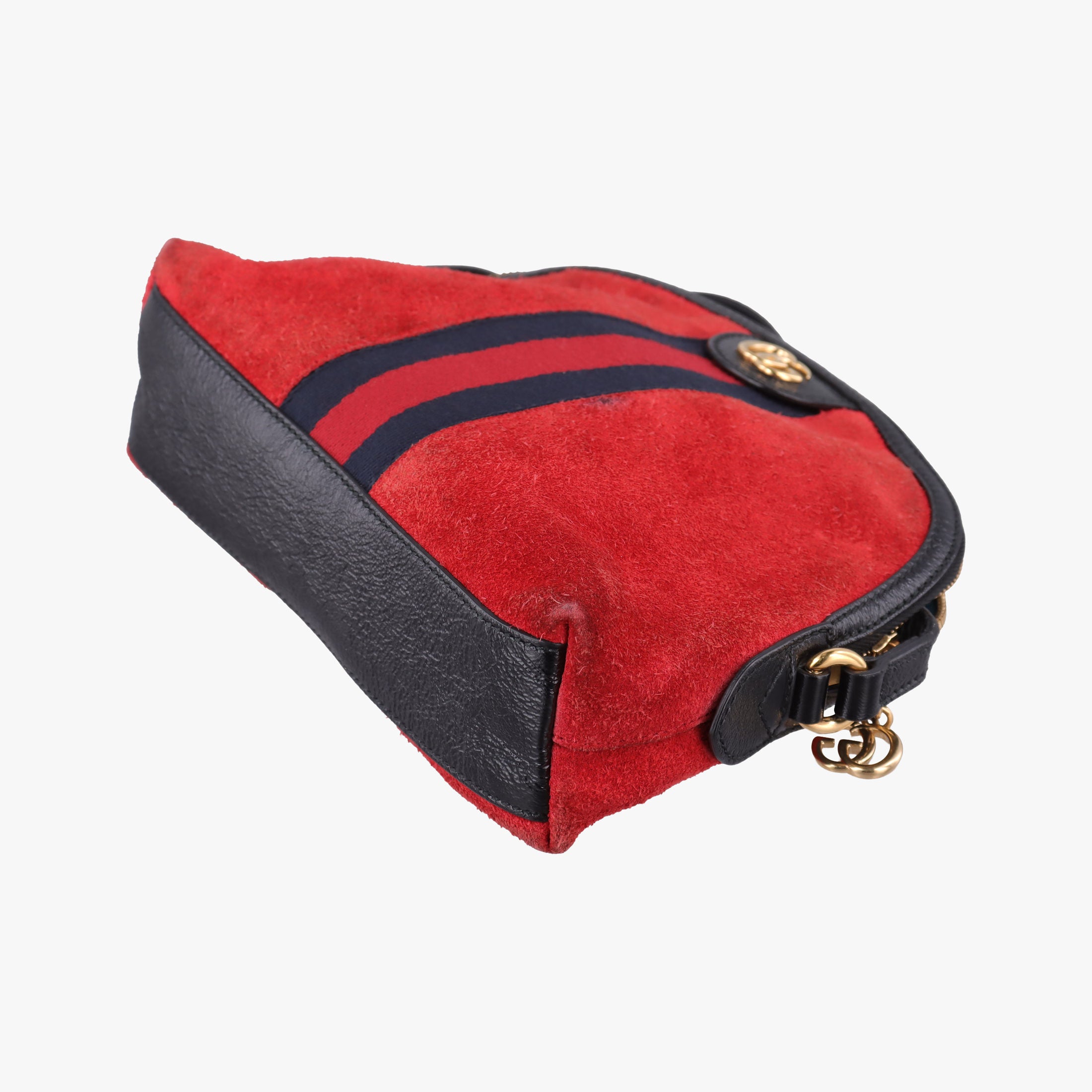 Ophidia Red×black Suede×leather 499621 H023568595オフィディア レッド×ブラック スエード×レザー 499621 H023568595