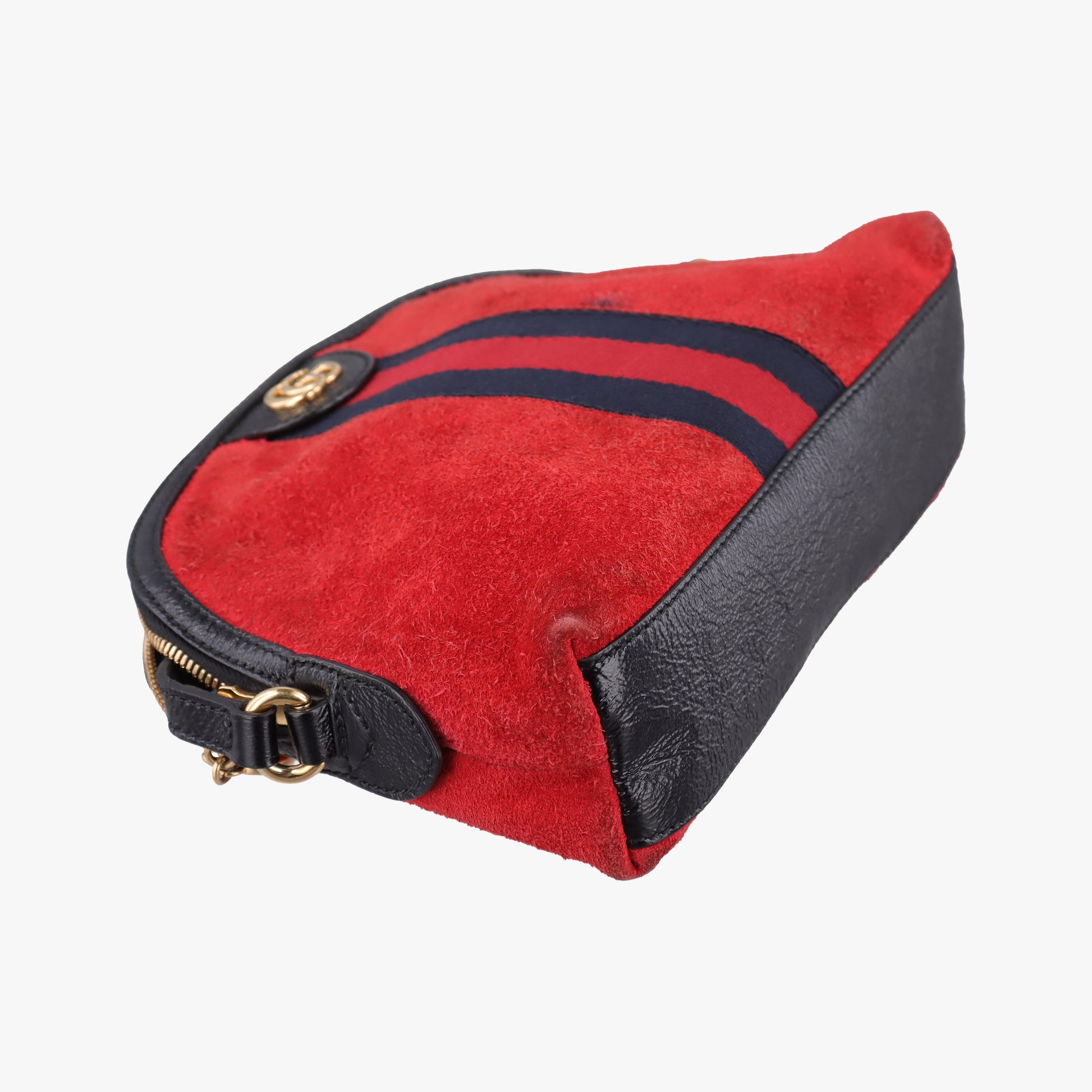 Ophidia Red×black Suede×leather 499621 H023568595オフィディア レッド×ブラック スエード×レザー 499621 H023568595