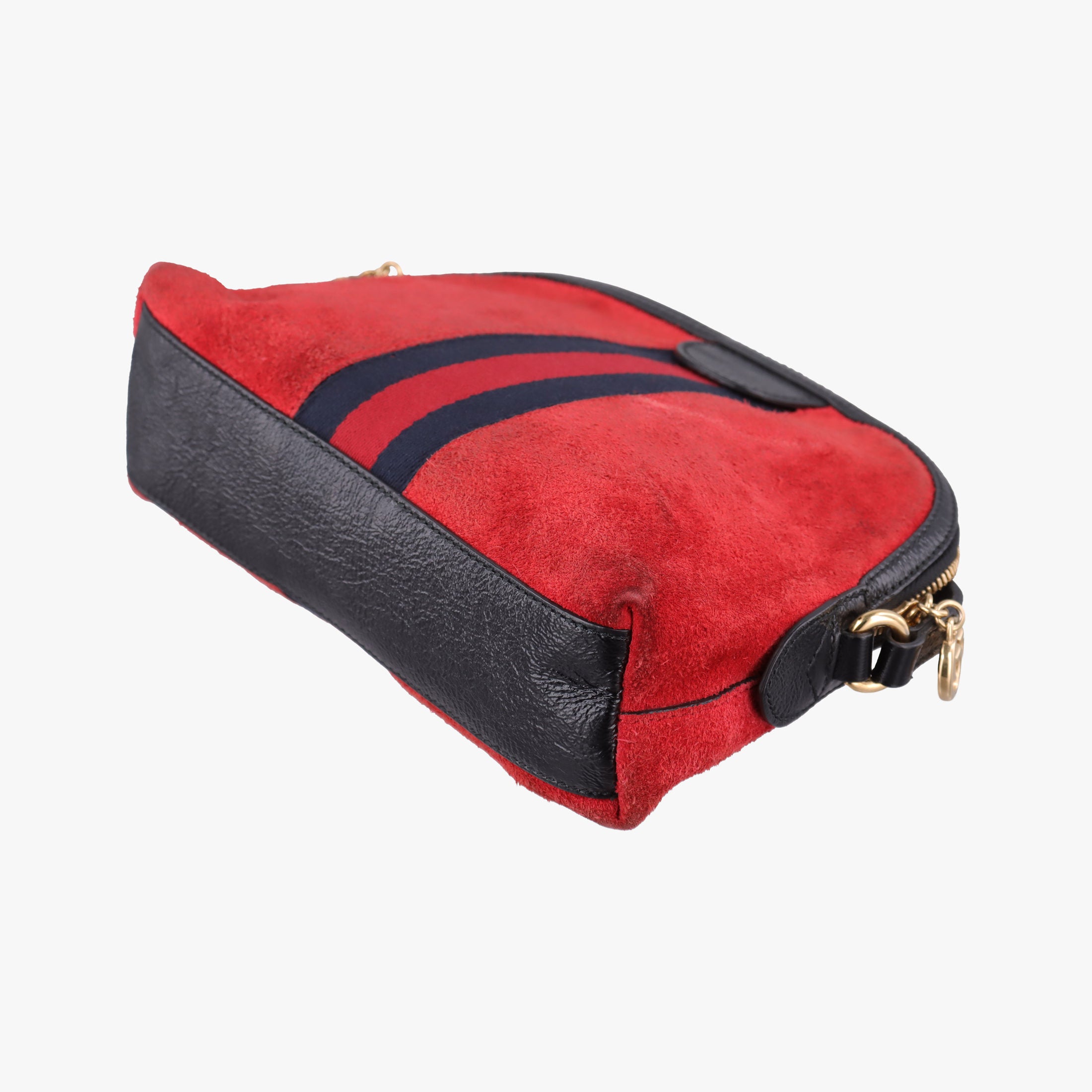 Ophidia Red×black Suede×leather 499621 H023568595オフィディア レッド×ブラック スエード×レザー 499621 H023568595